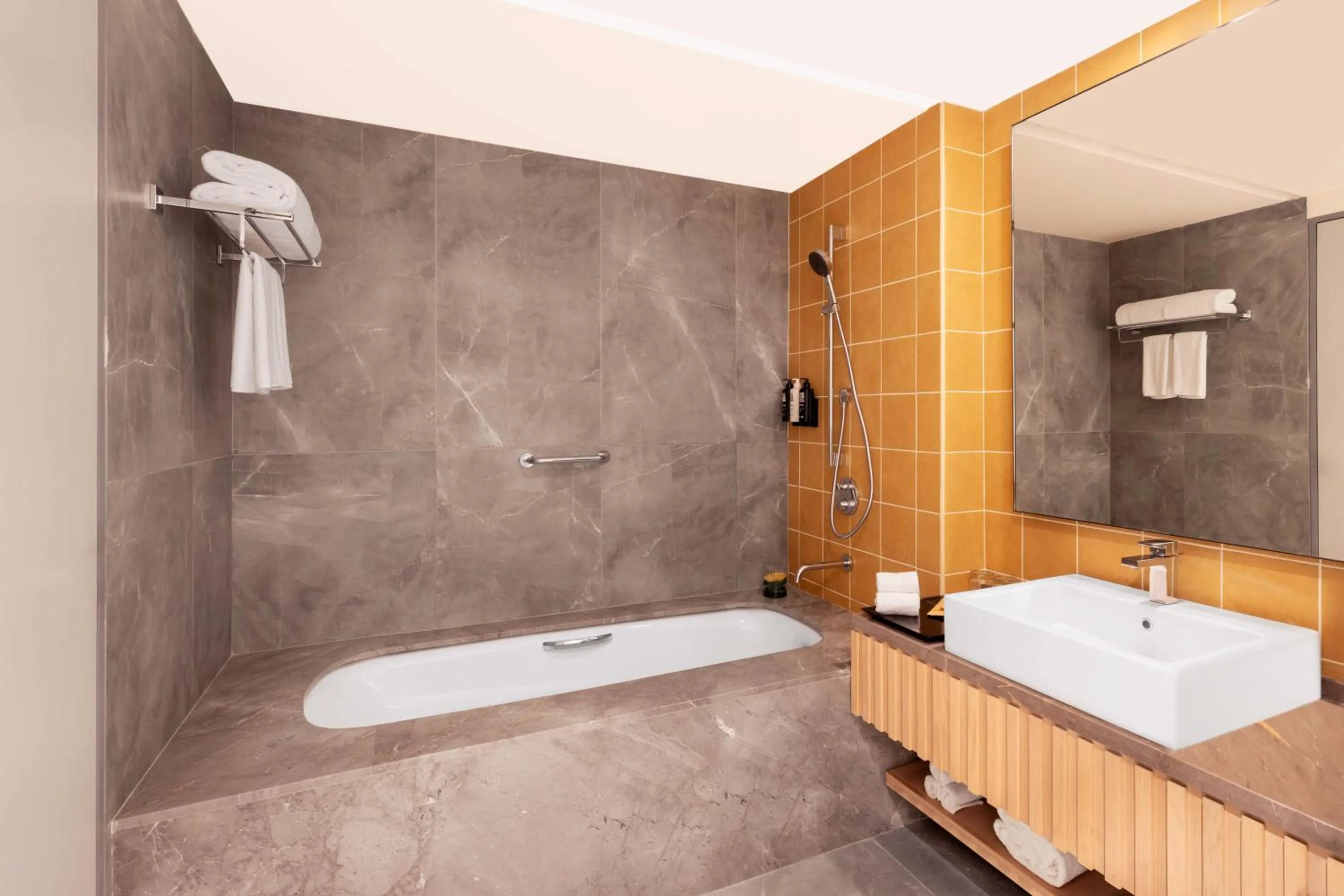 Bathroom in ibis Styles Mysuru