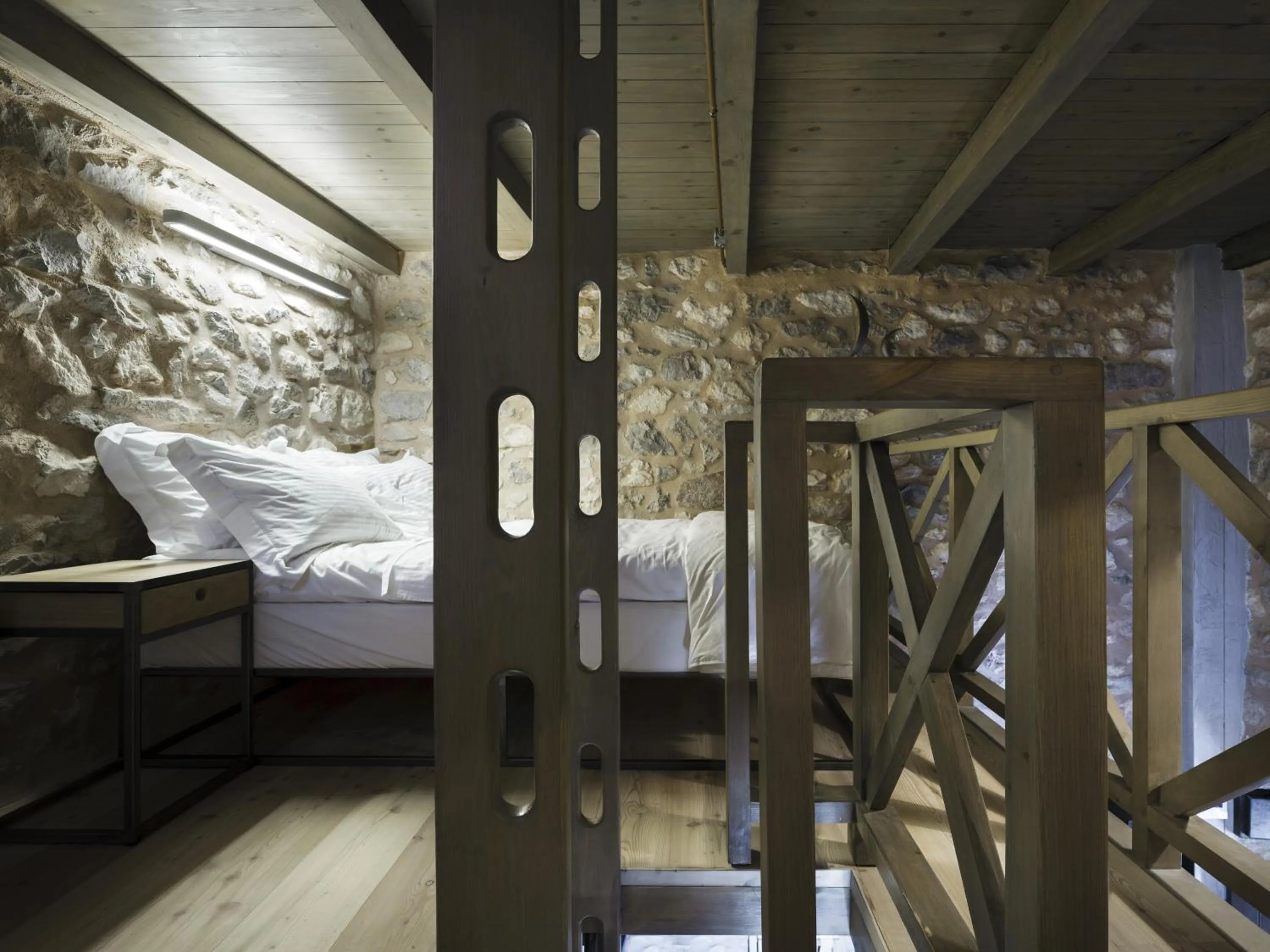 Bedroom, Bed in Tainaron Blue Retreat