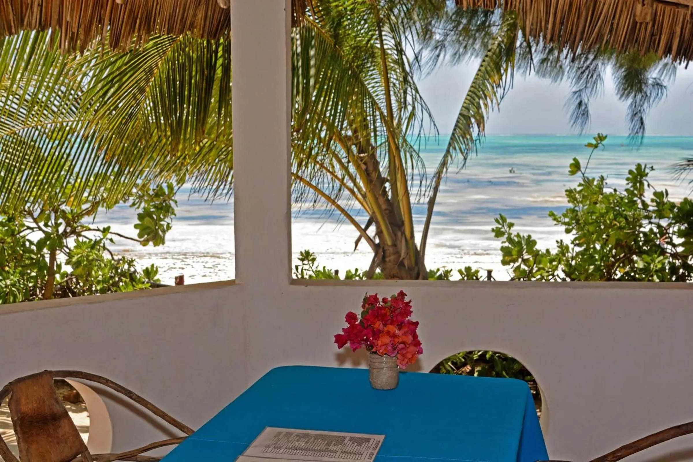 Dining area in Kipepeo Lodge Zanzibar