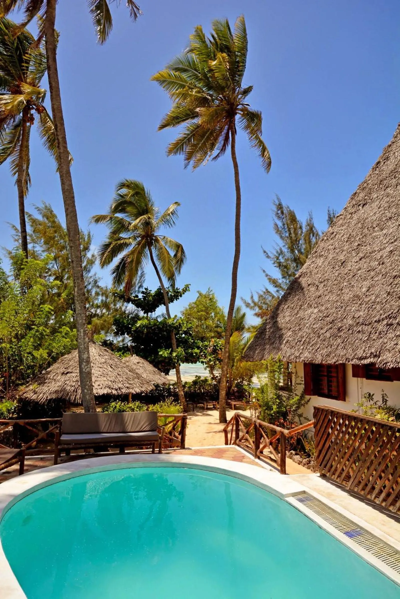 Swimming pool in Kipepeo Lodge Zanzibar