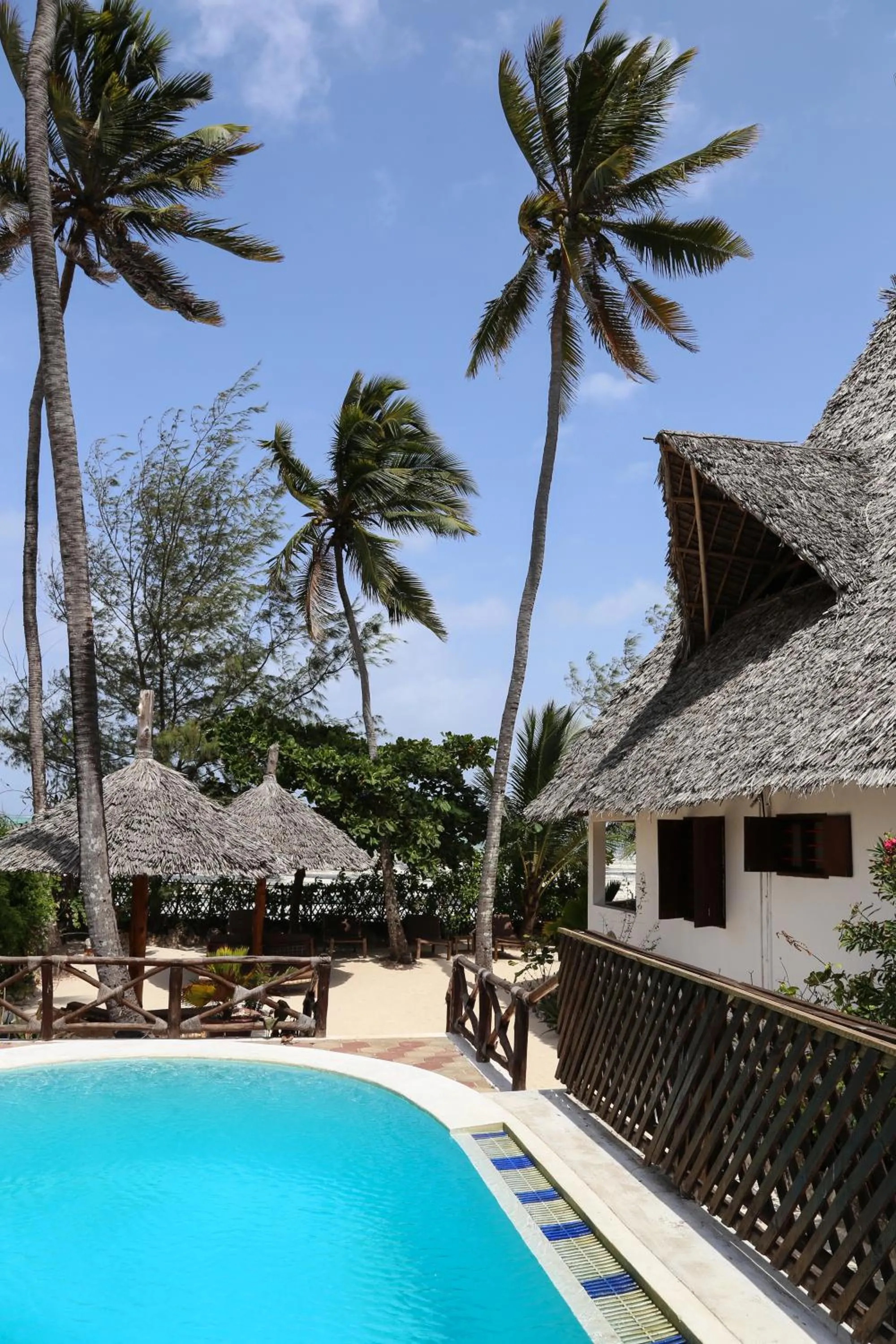 Pool view in Kipepeo Lodge Zanzibar