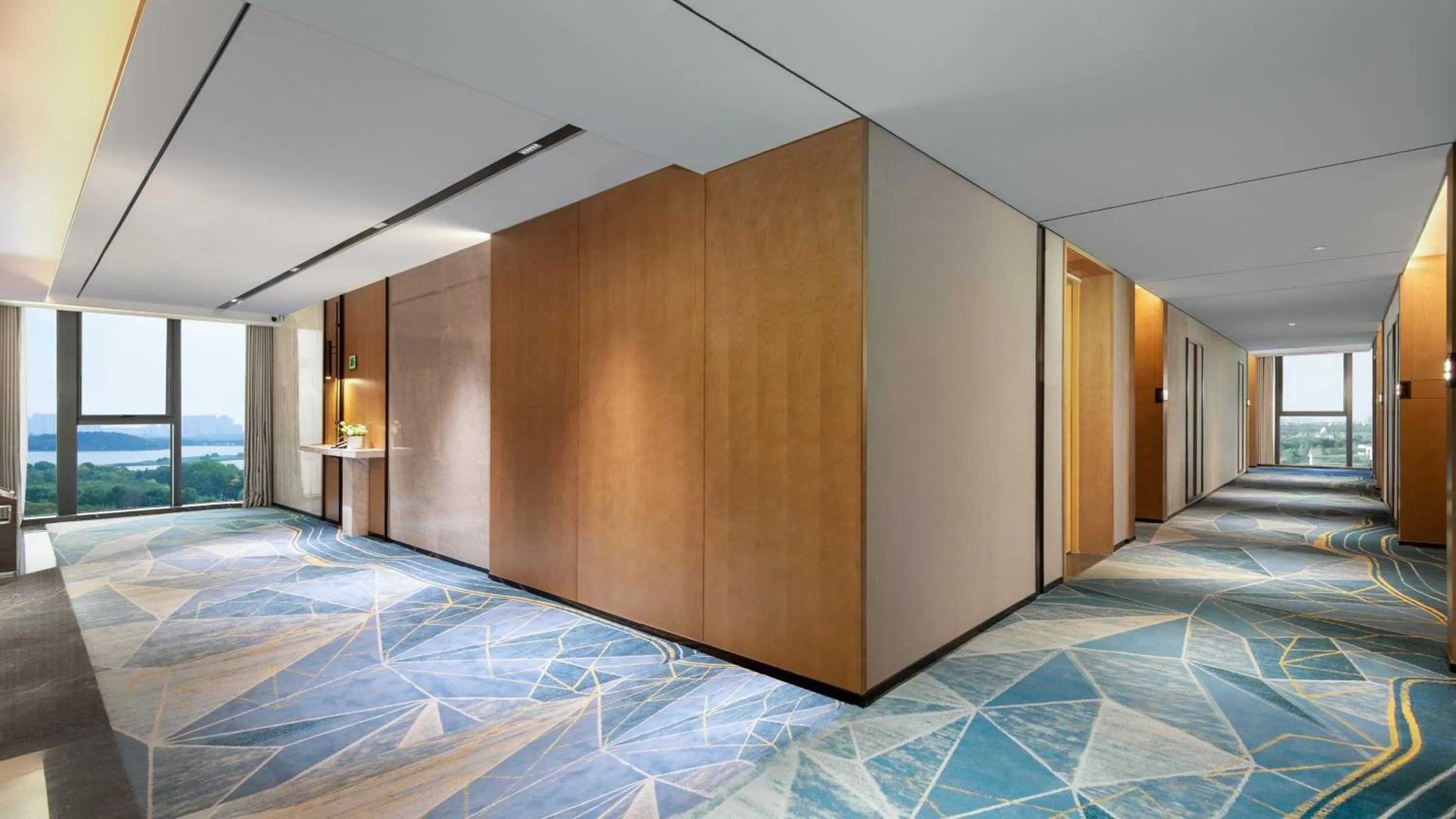 Decorative detail, Bed in Holiday Inn Wuhan Houguan Lake by IHG