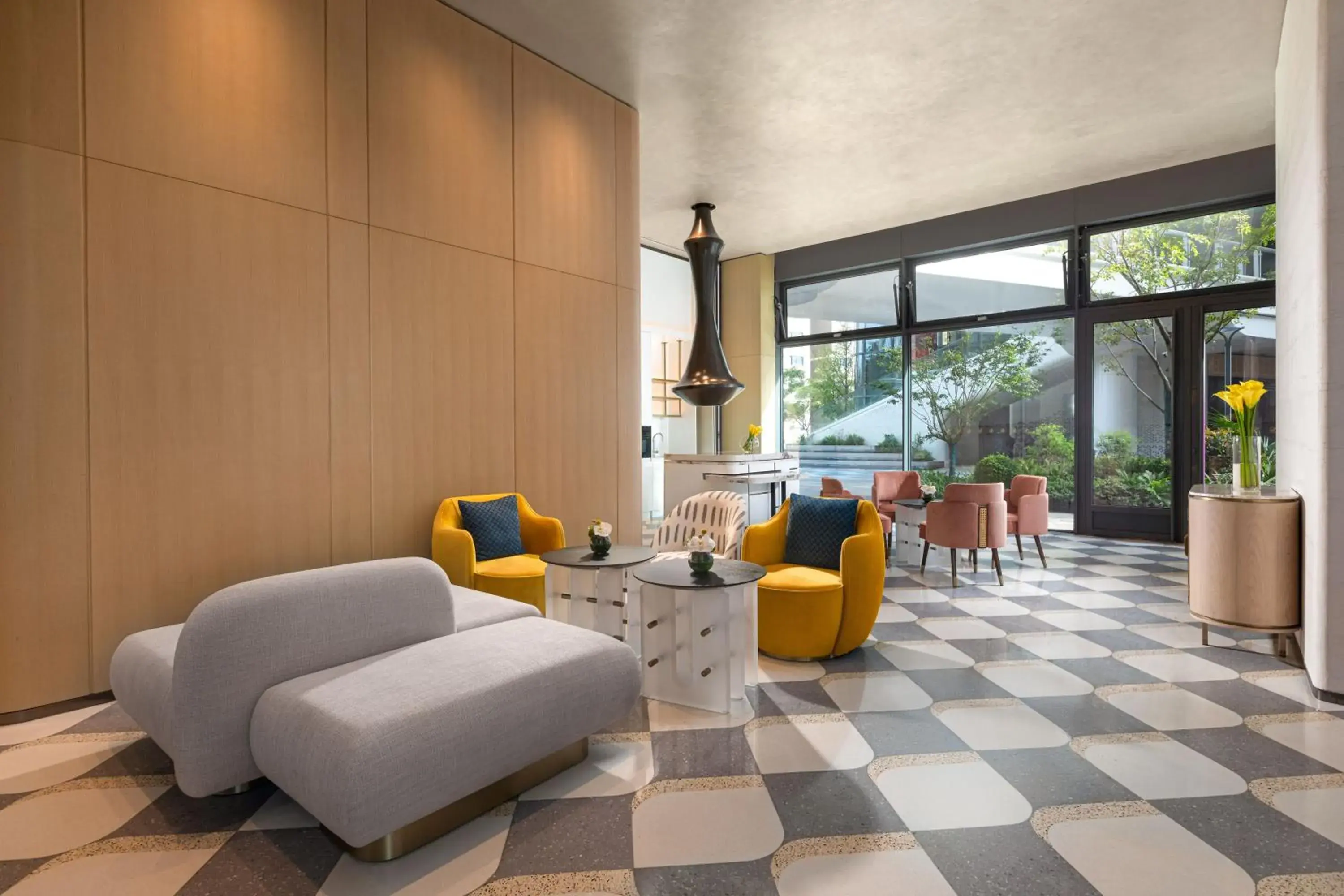 Lobby or reception in voco Suites Shanghai Hongqiao CBD by IHG Lobby or reception in voco Suites Shanghai Hongqiao CBD by IHG