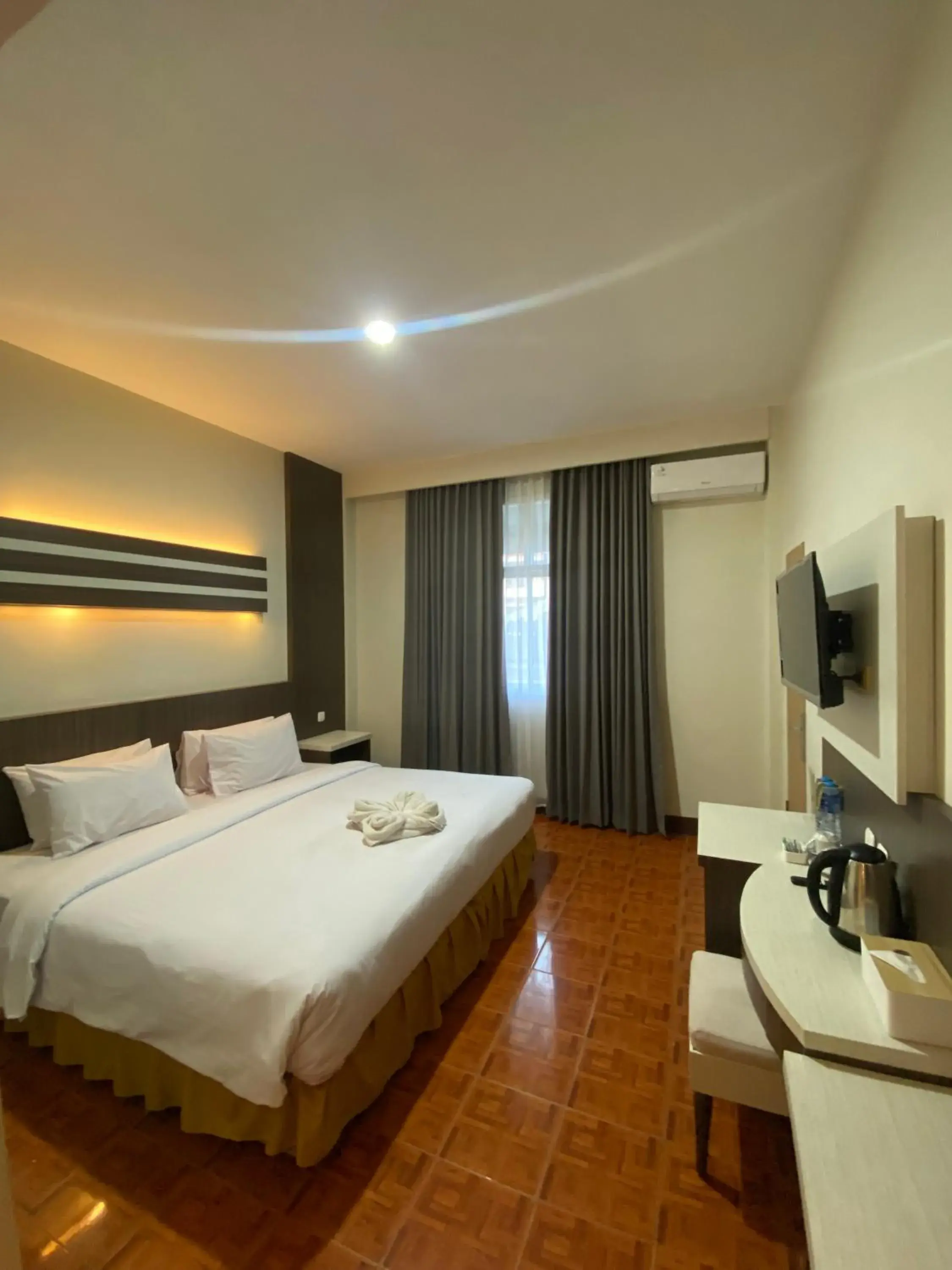 View (from property/room), Bed in Soeltan Luxe Hotel Lampung View (from property/room), Bed in Soeltan Luxe Hotel Lampung