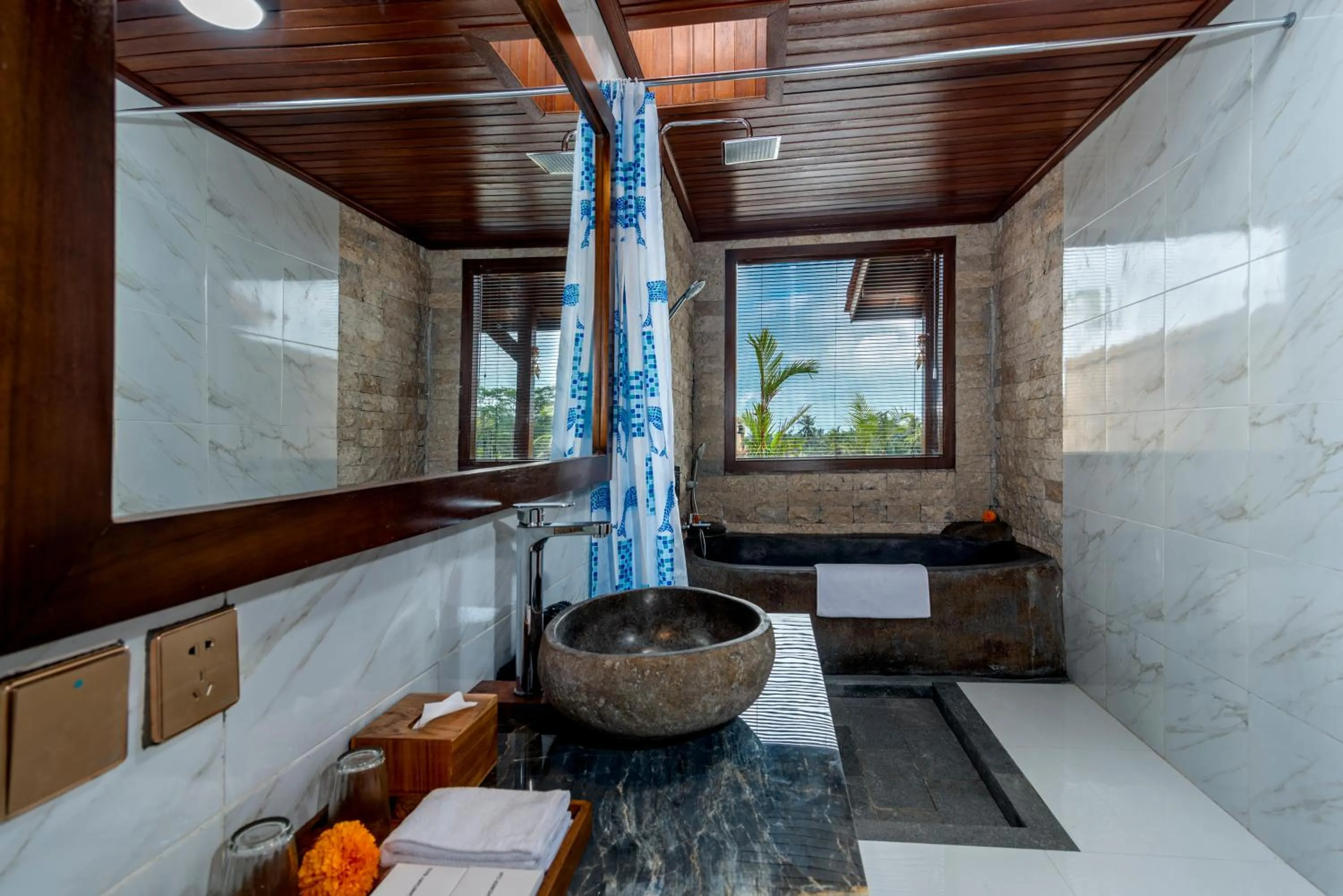 Bathroom in Umesari Villa Sebatu by Dhananjaya Hospitality