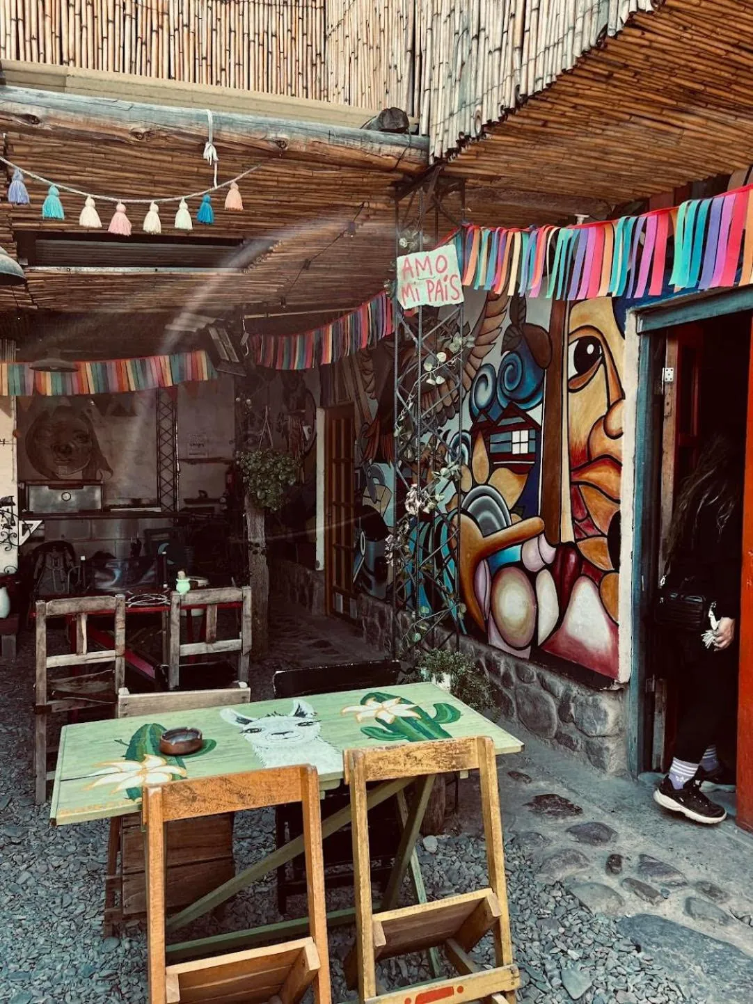 Patio in Giramundo Hostel