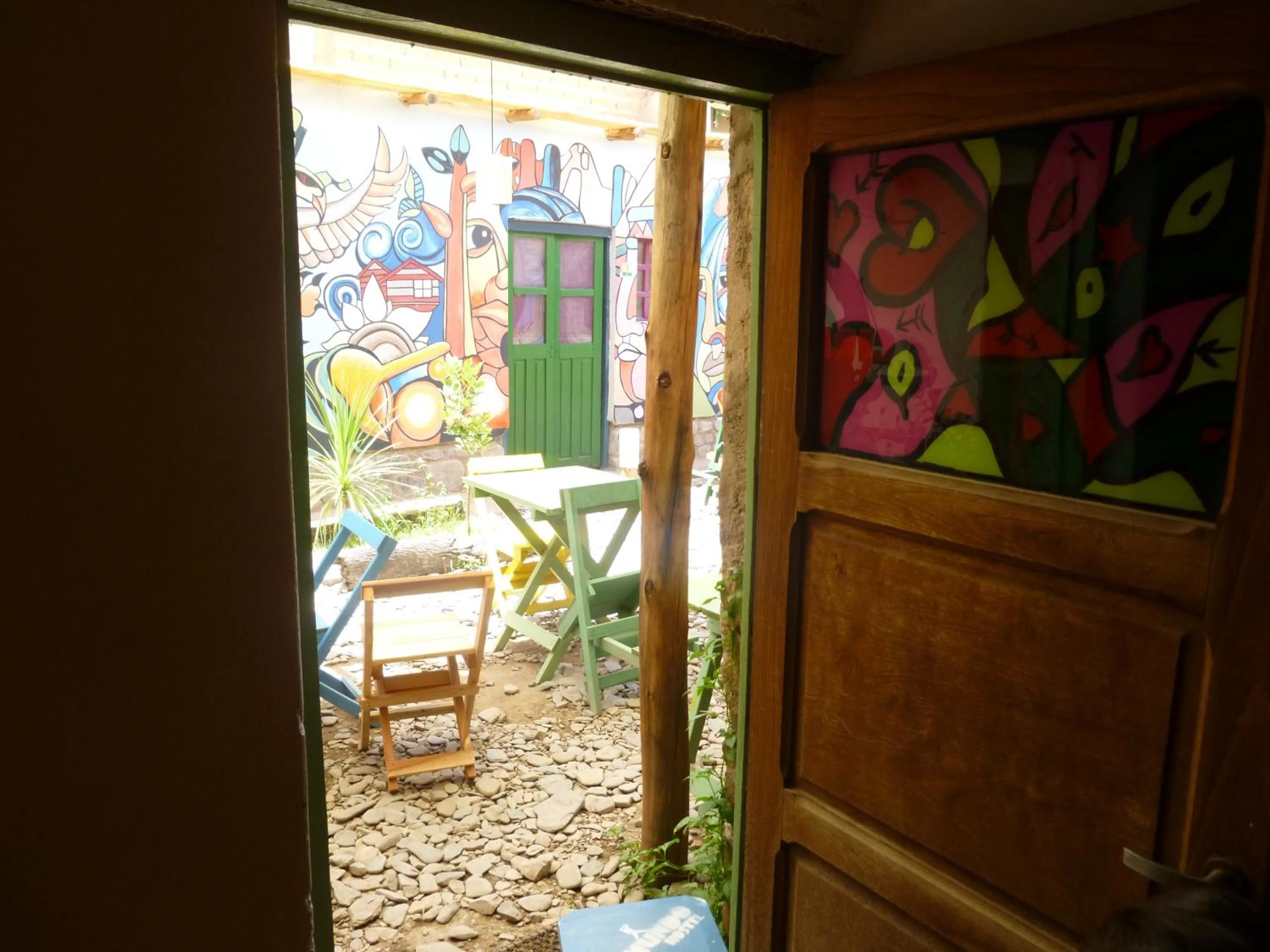 Patio in Giramundo Hostel