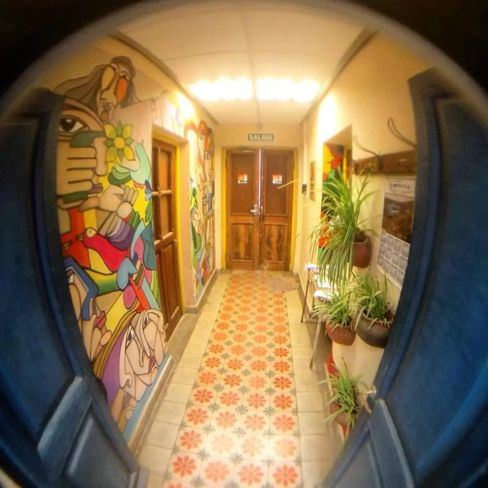 Facade/entrance in Giramundo Hostel