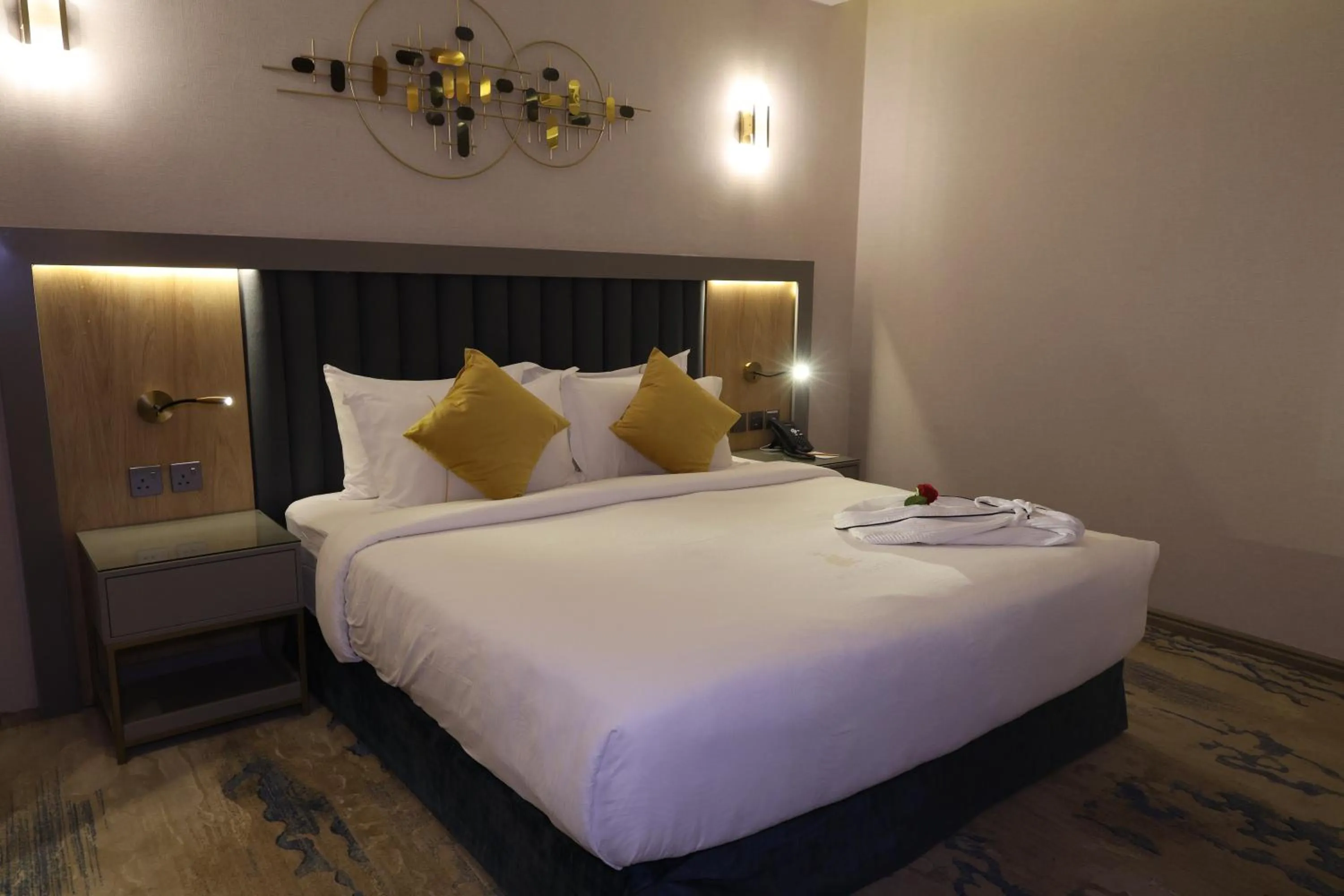 Bed in AW Hotel Riyadh