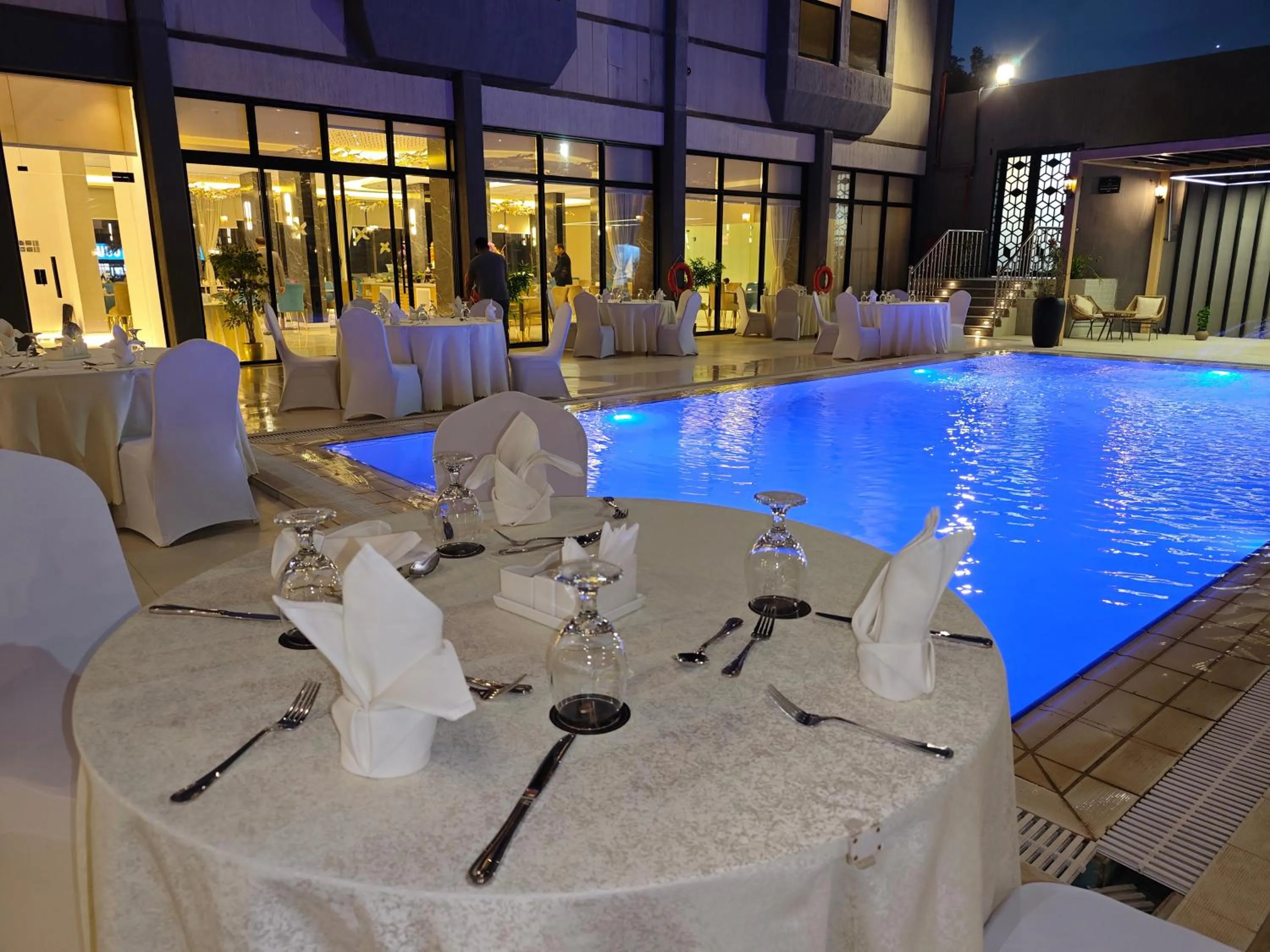 Pool view in AW Hotel Riyadh