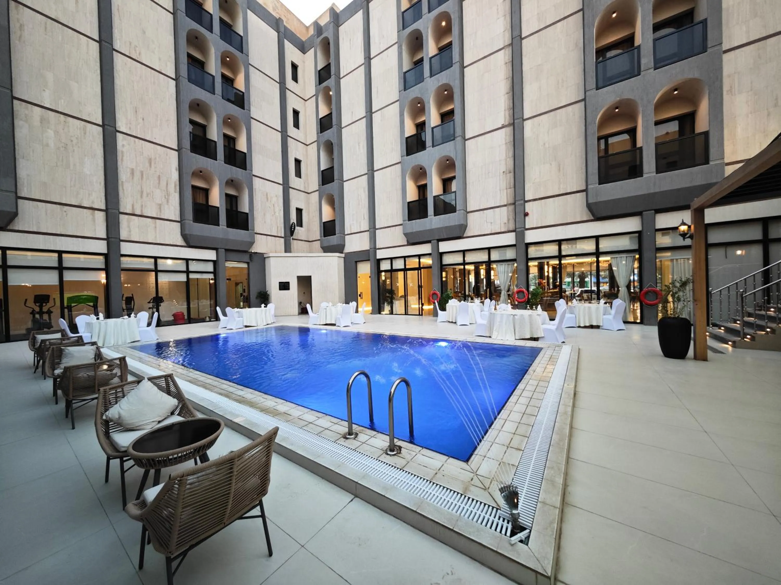 Pool view in AW Hotel Riyadh