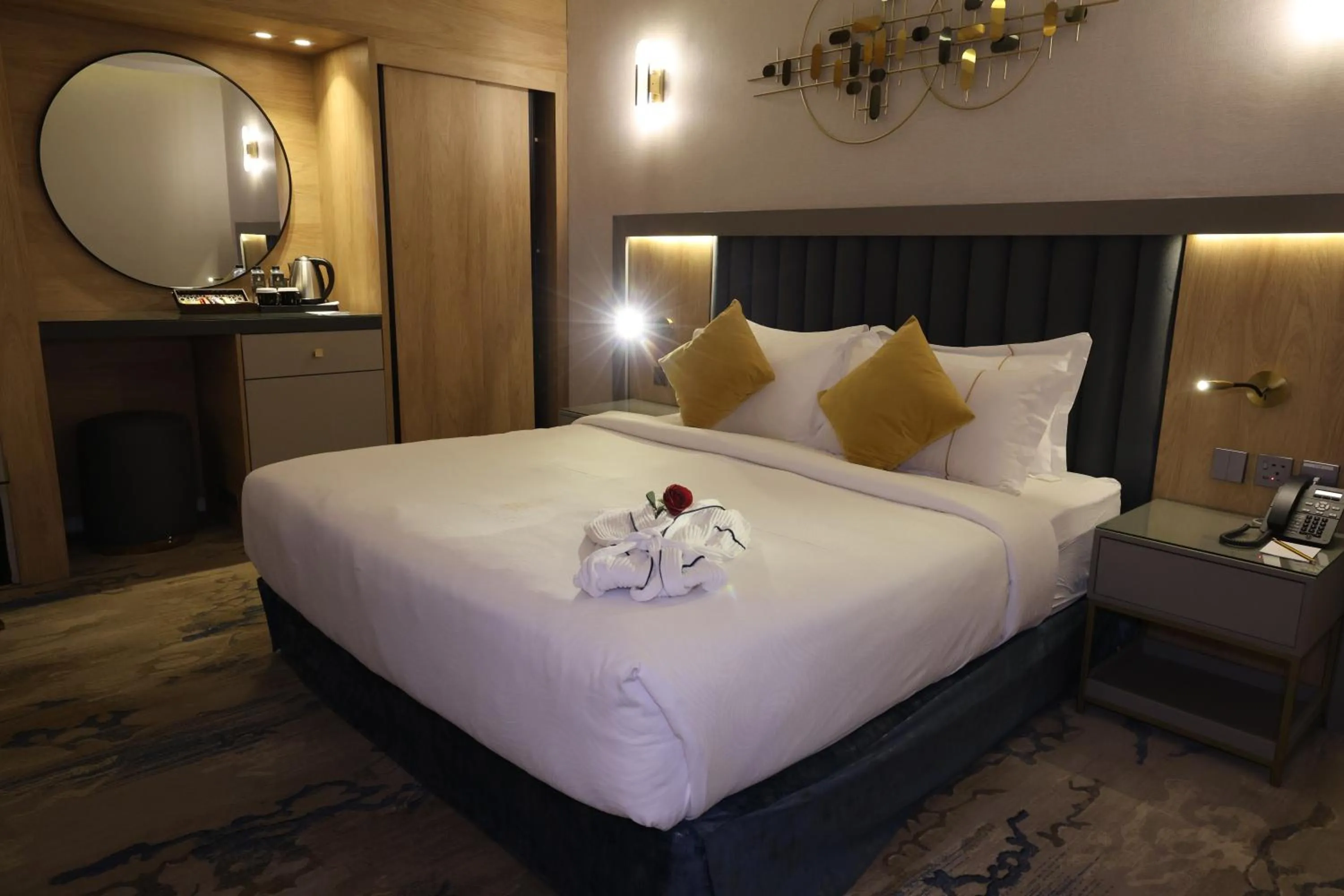 Bed in AW Hotel Riyadh