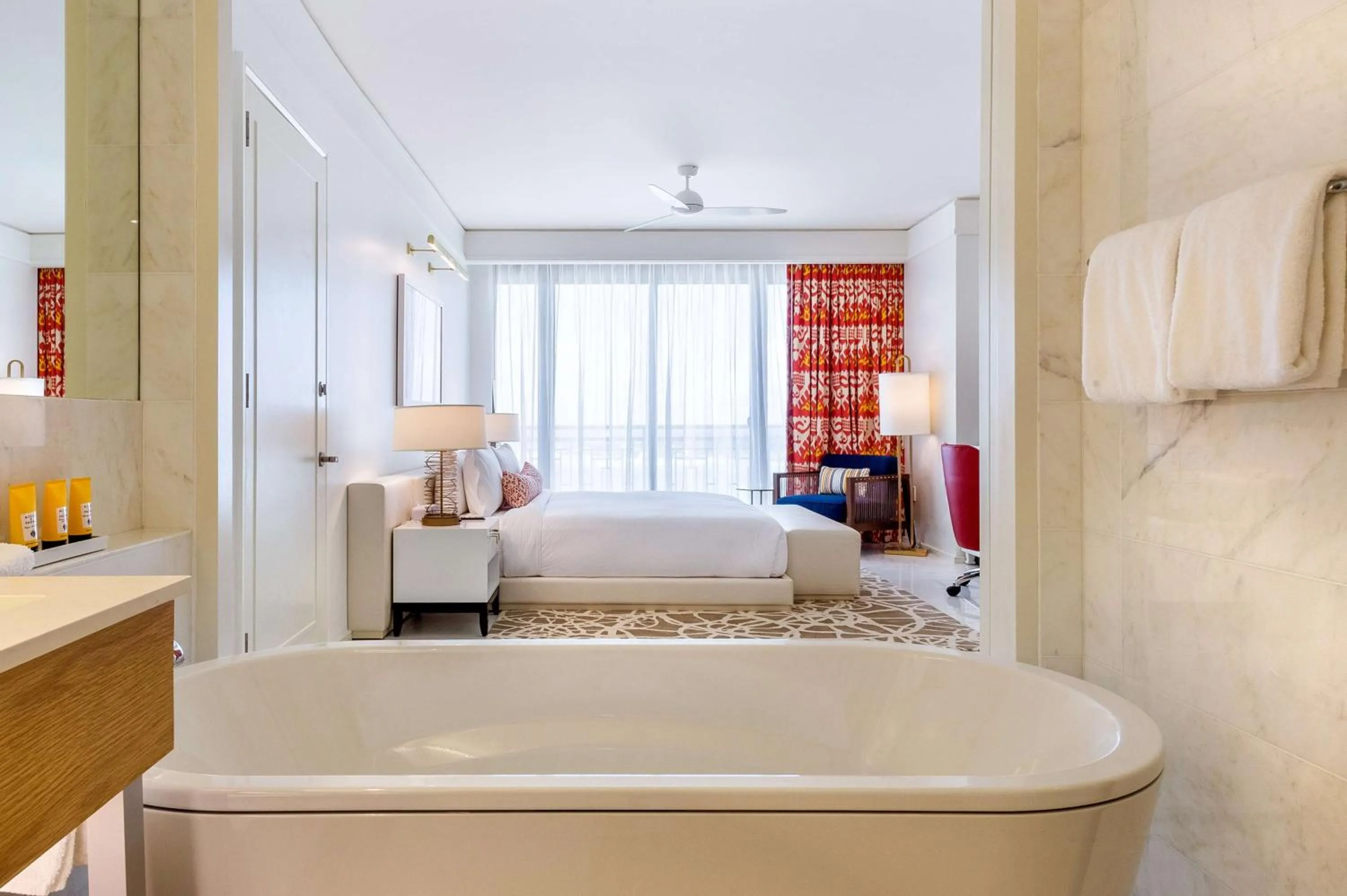 Bathroom, Bed in Grand Hyatt Baha Mar