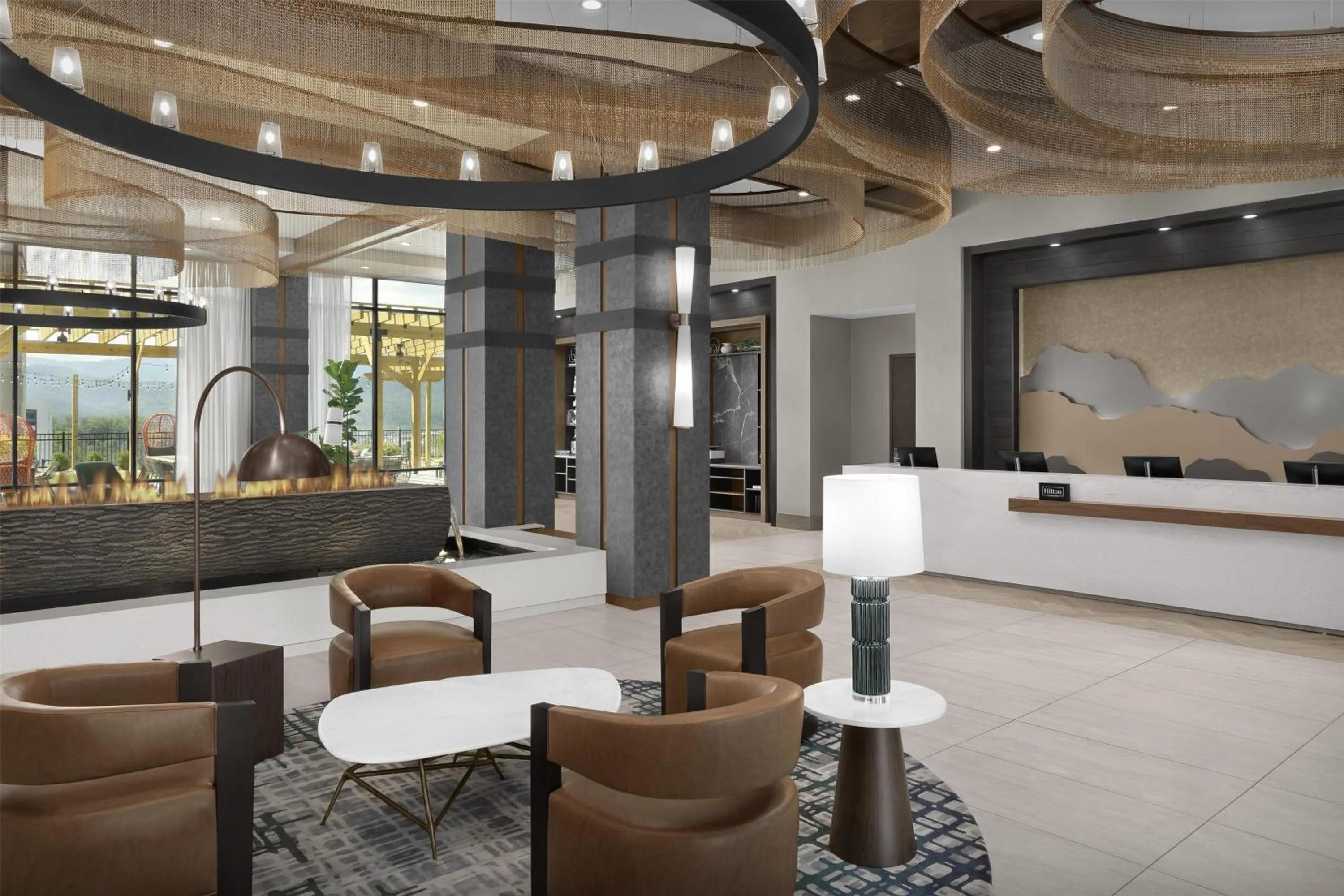 Lobby or reception in Embassy Suites By Hilton Pigeon Forge Resort