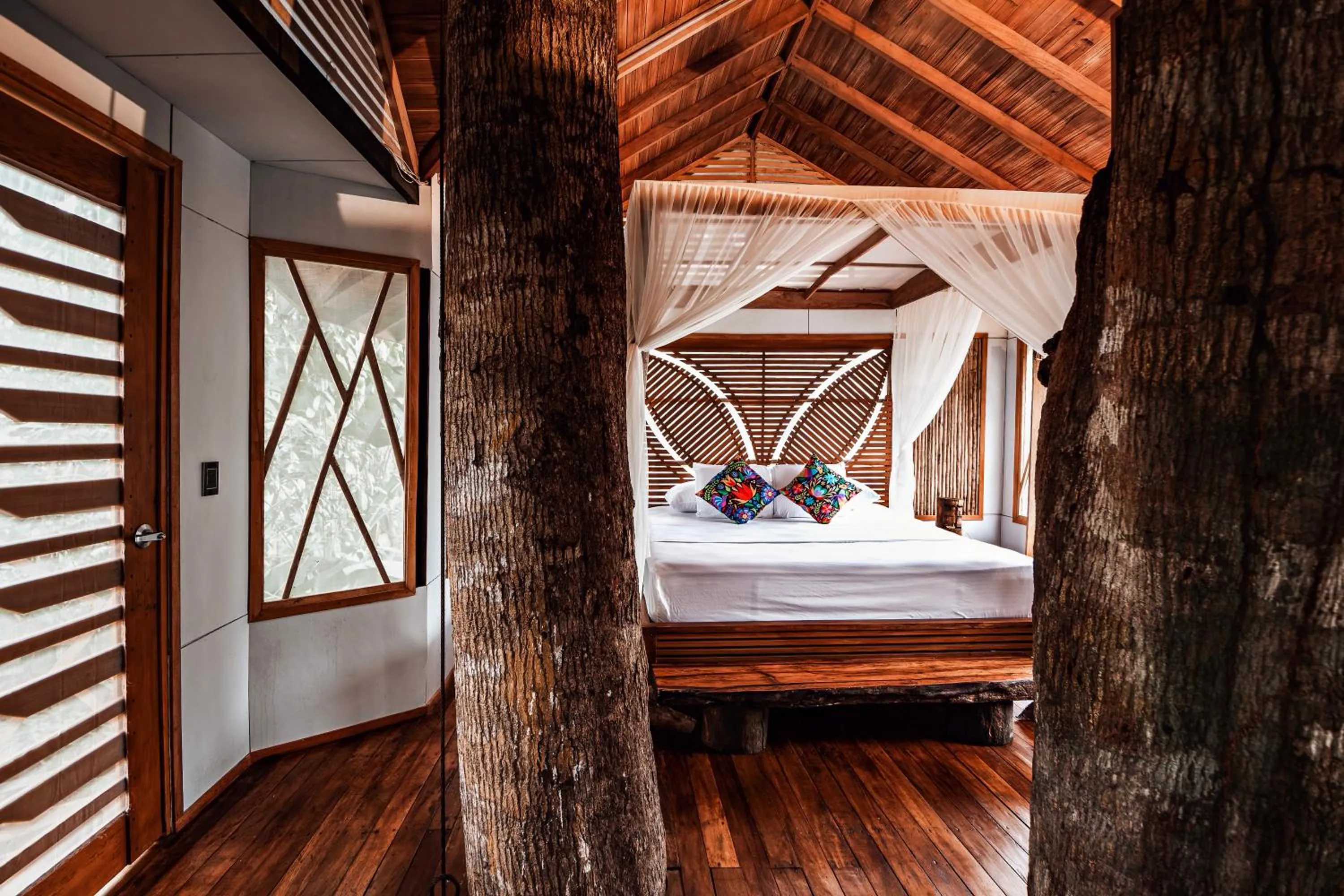 Bed in Burú Nature Hotel