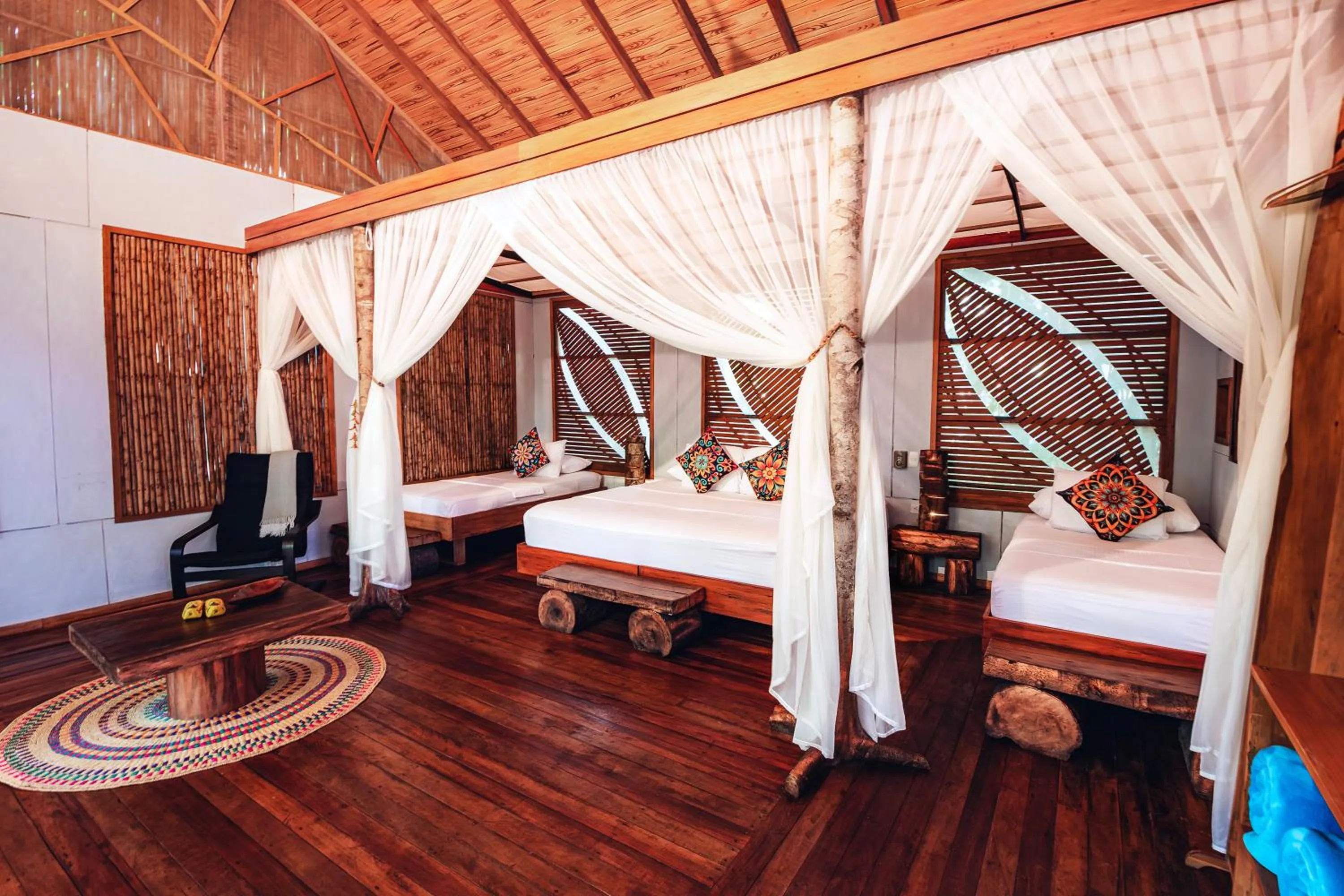 Bed in Burú Nature Hotel