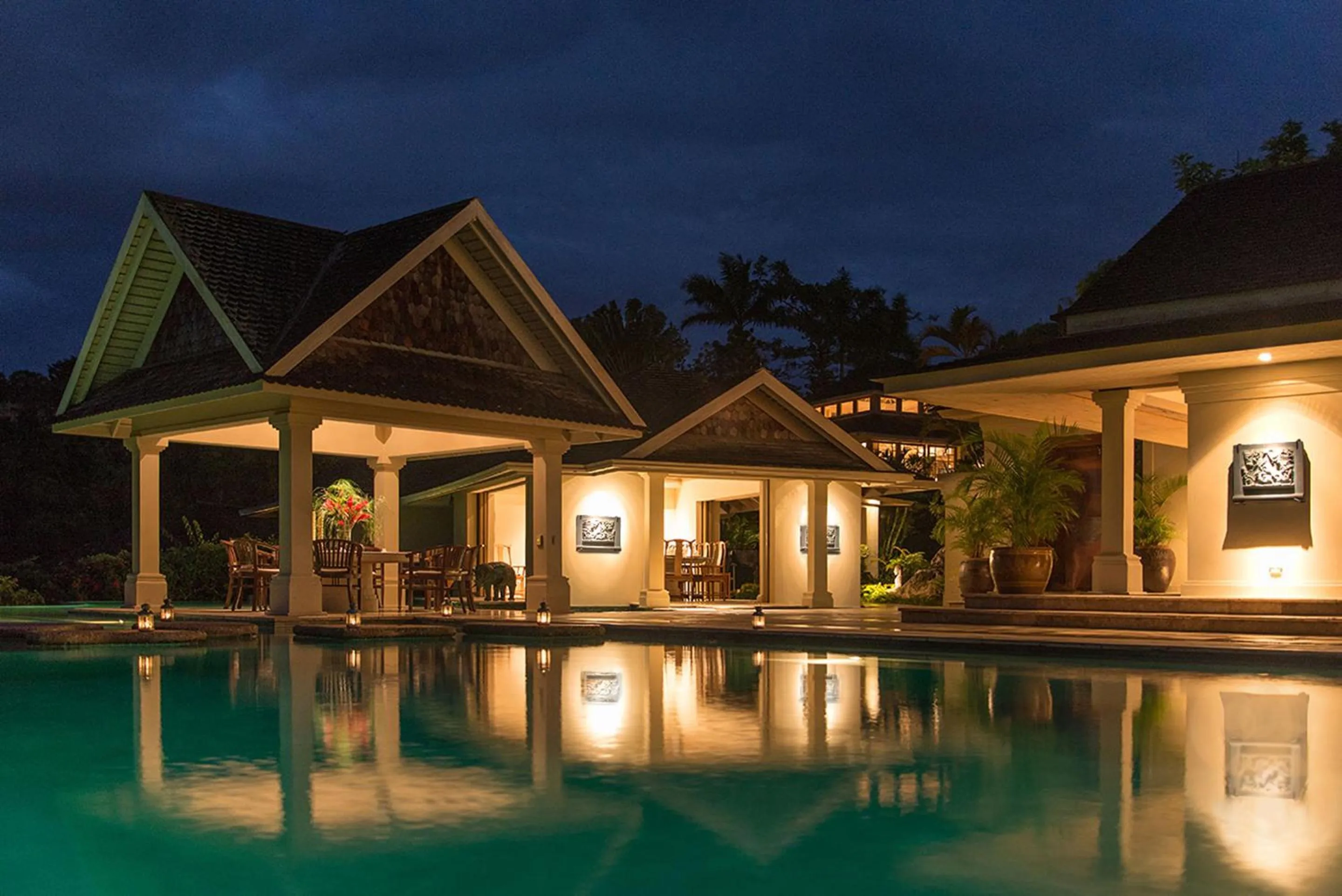 Pool view in Silent Waters Villa