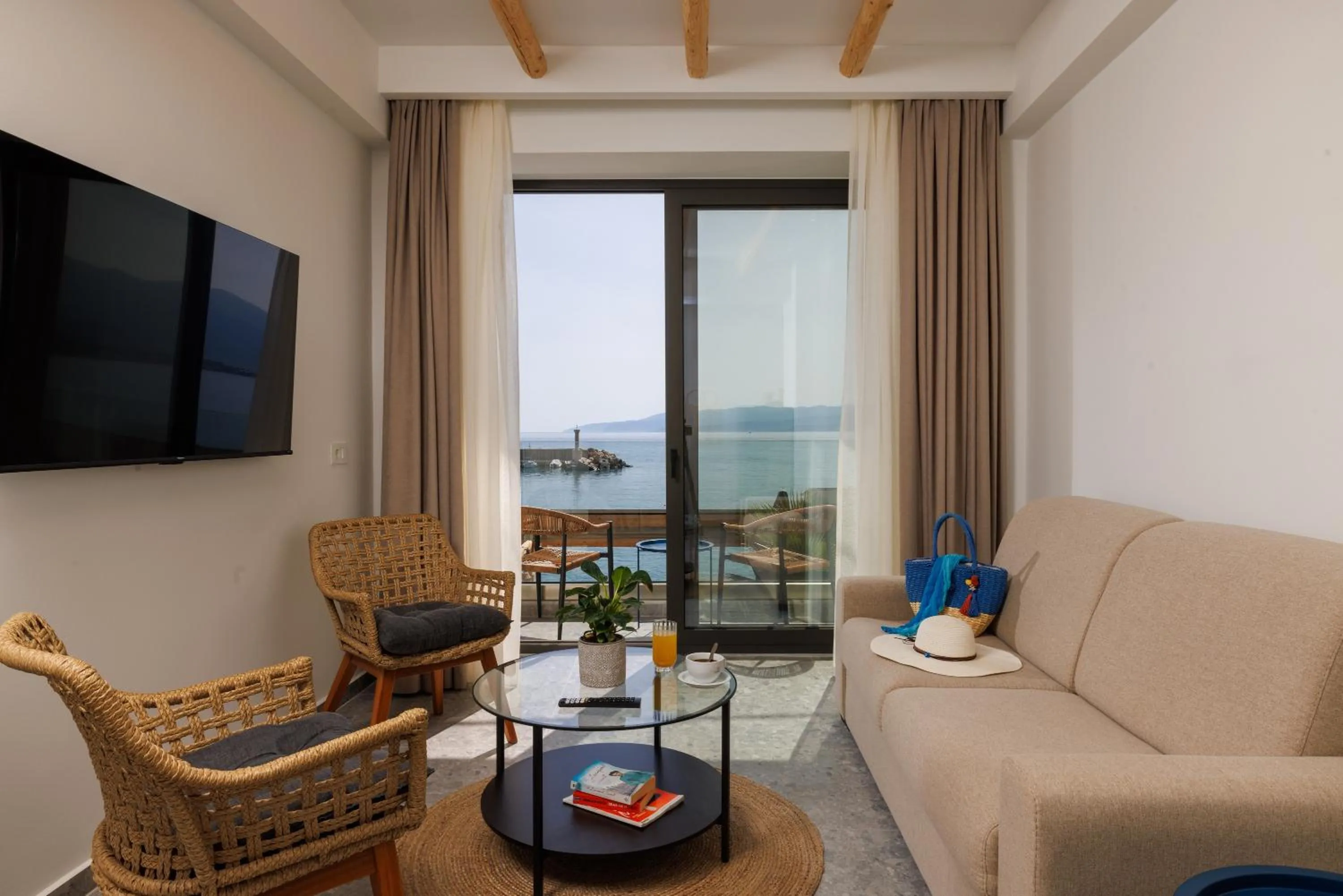 Living room in Soho SeaFront Suites