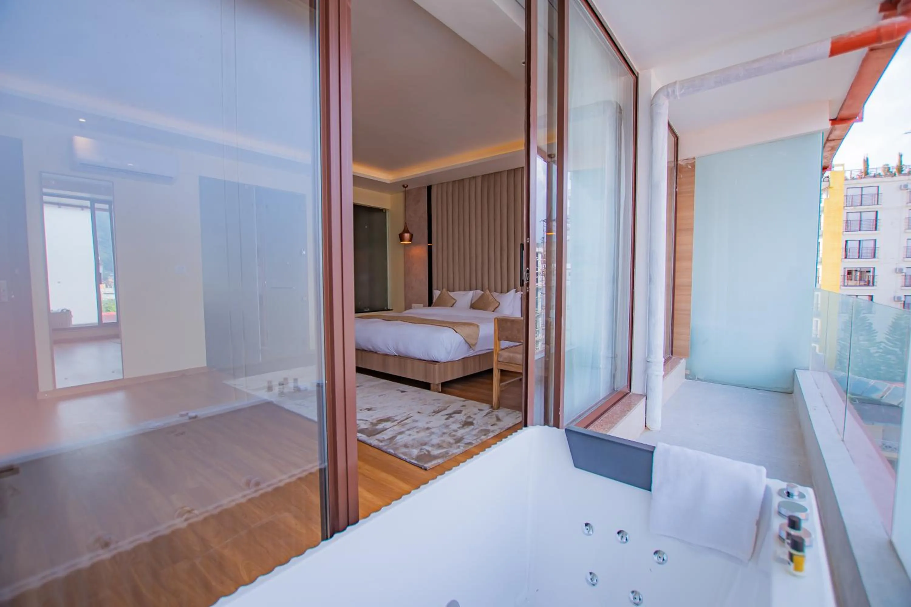 Bed in Temple Himalaya Hotel & Spa