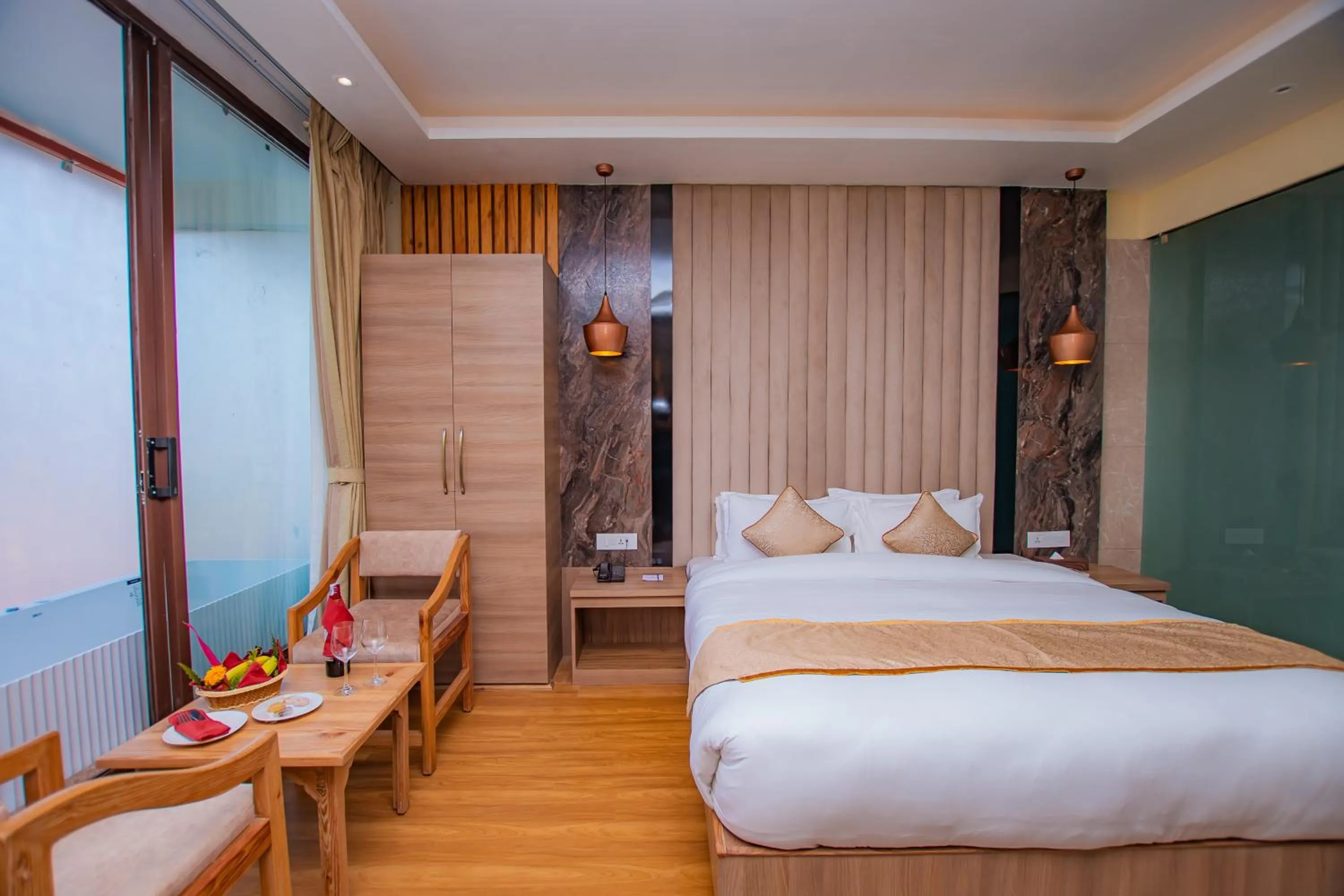 Bed in Temple Himalaya Hotel & Spa