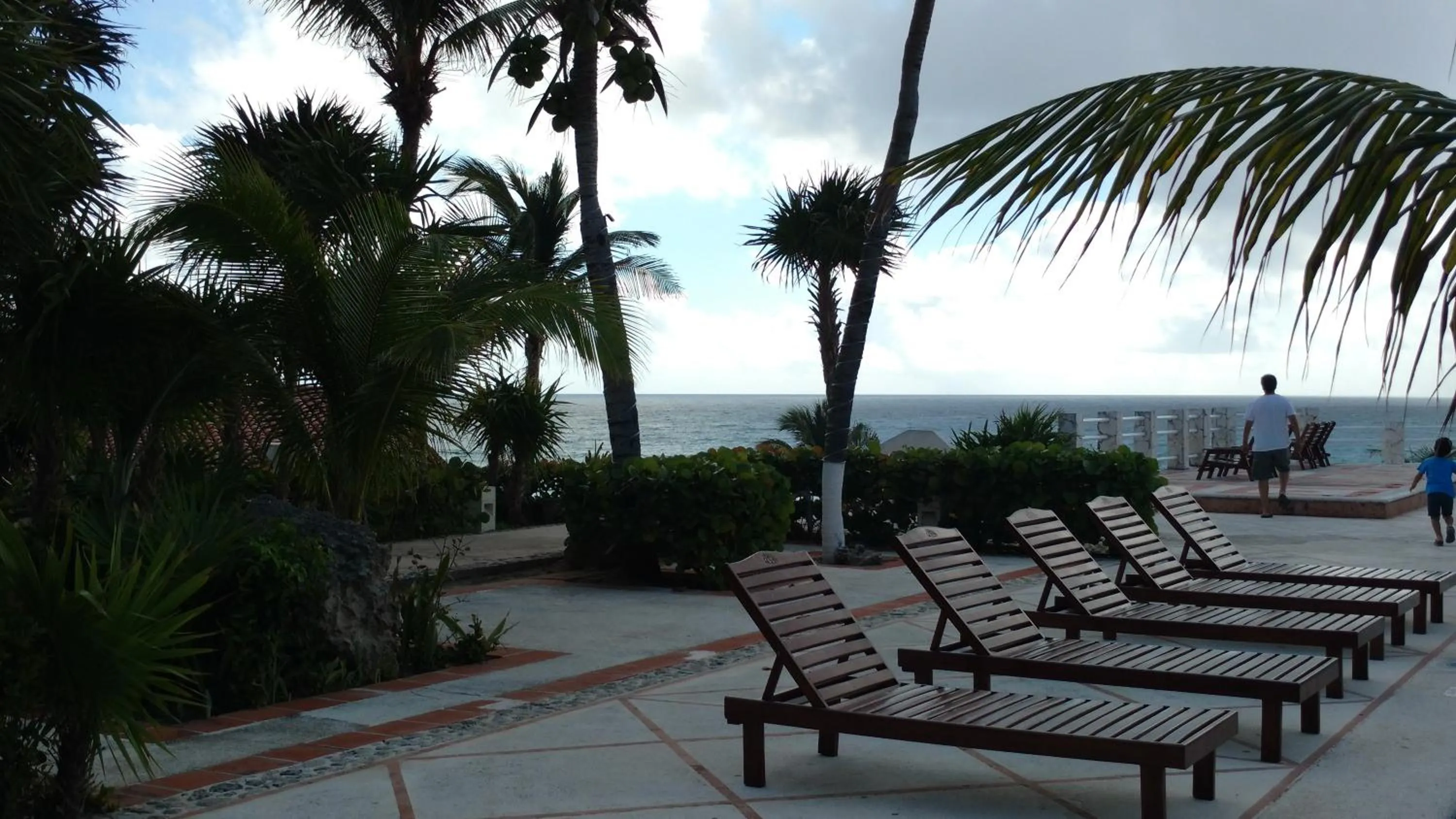 Patio in Apartment Ocean Front Cancun