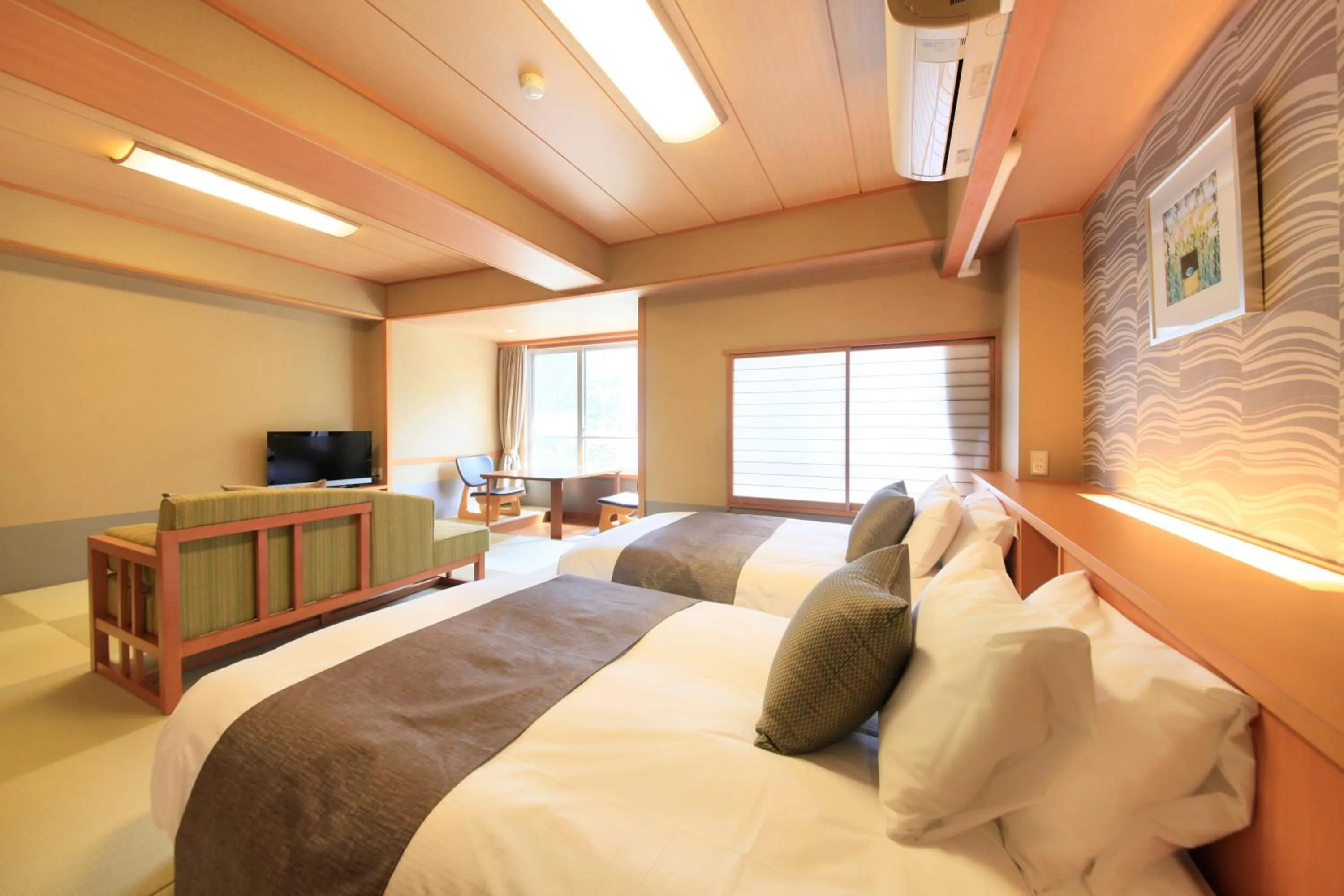 Bed in Shimobe Hotel
