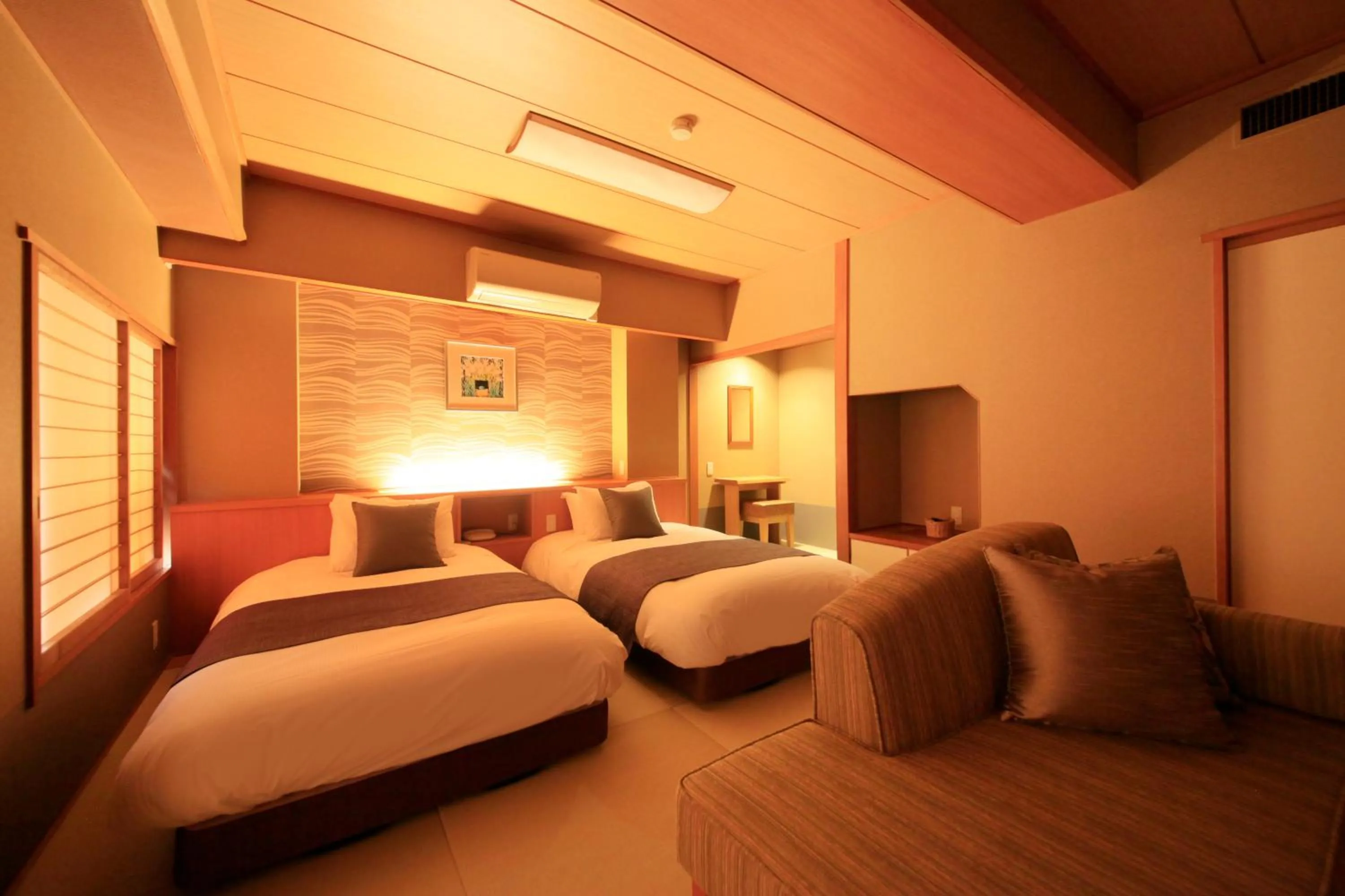Bed in Shimobe Hotel