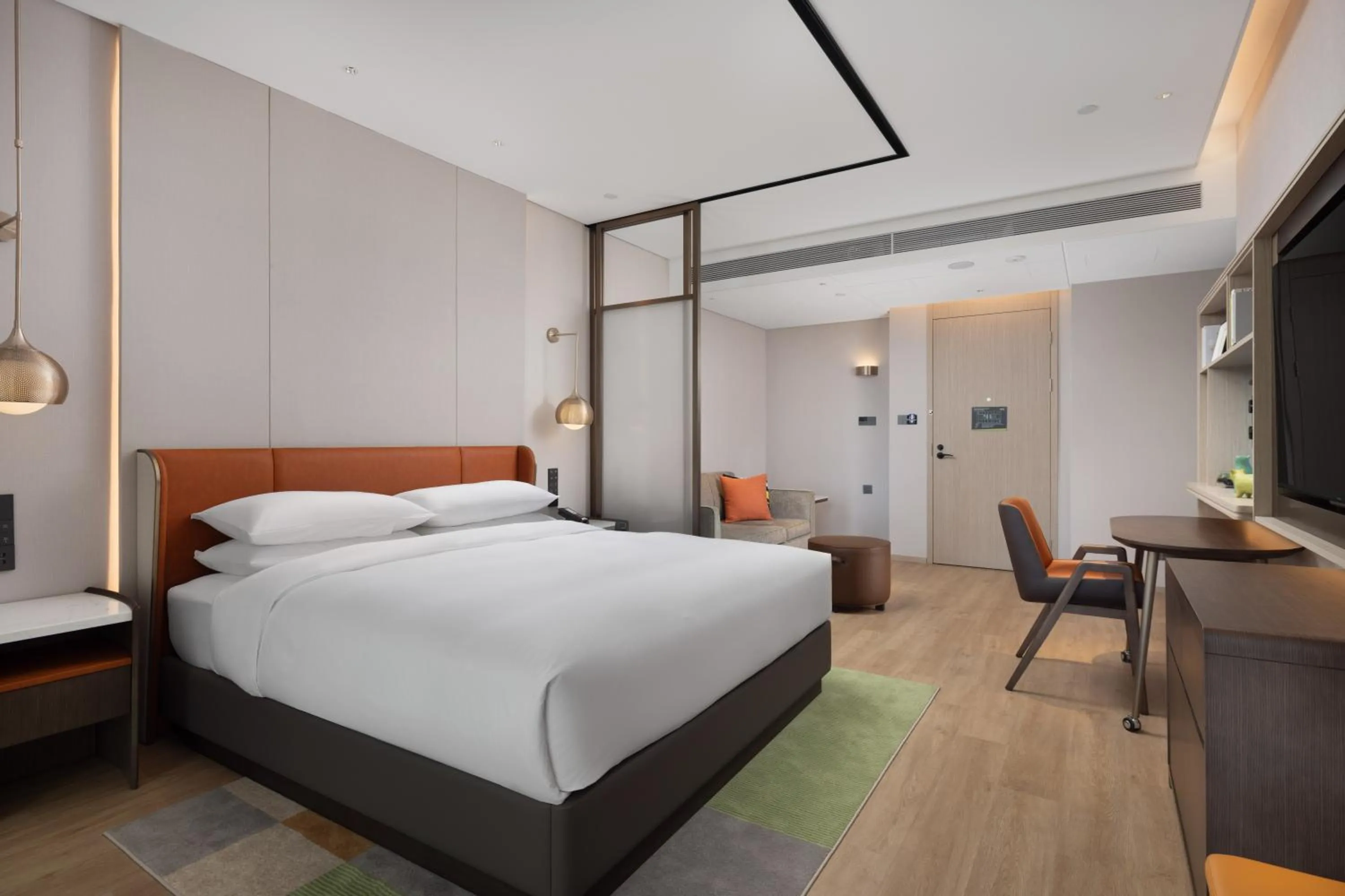 Bed in Home2 Suite by Hilton Binzhou Boxing