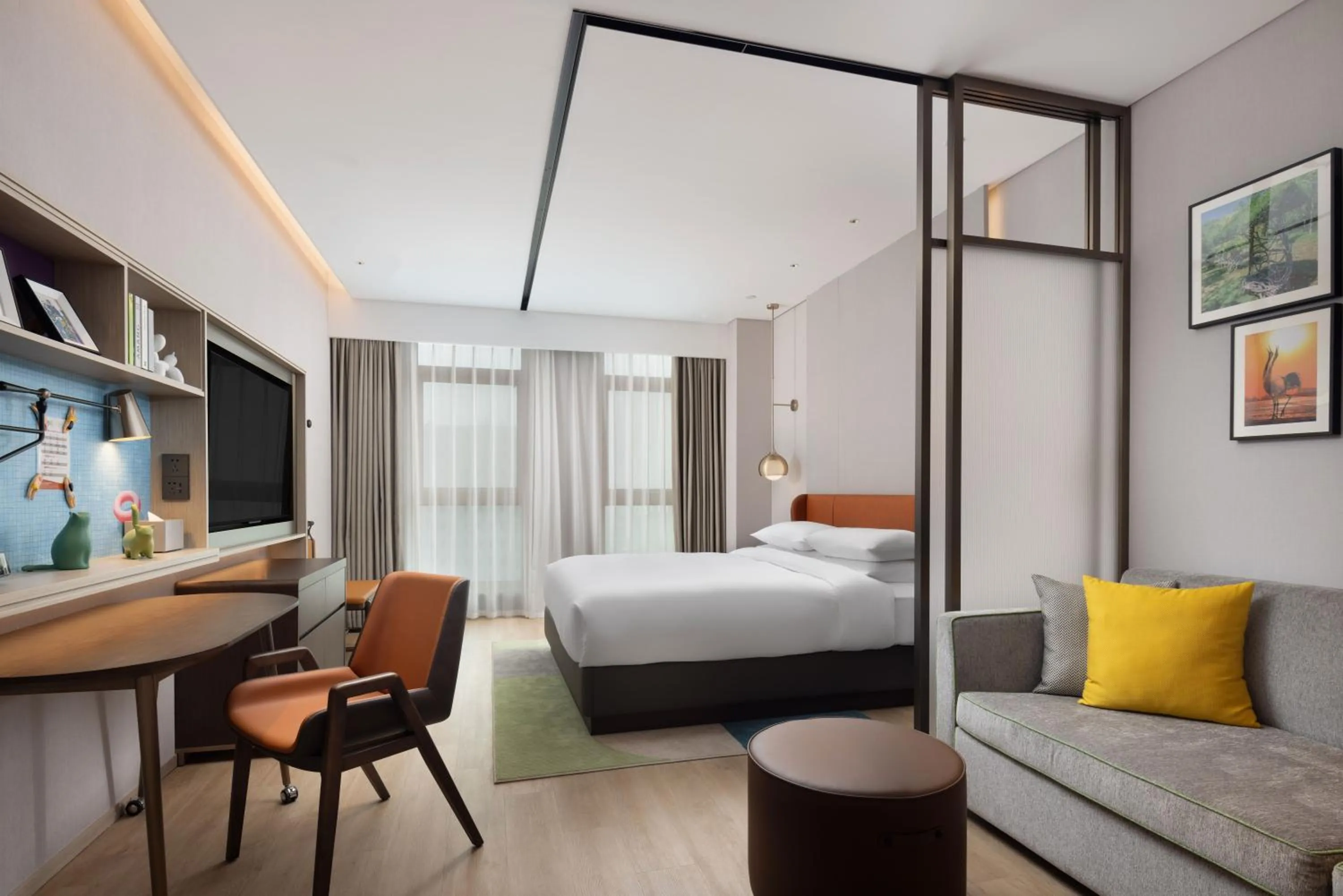 Bed in Home2 Suite by Hilton Binzhou Boxing