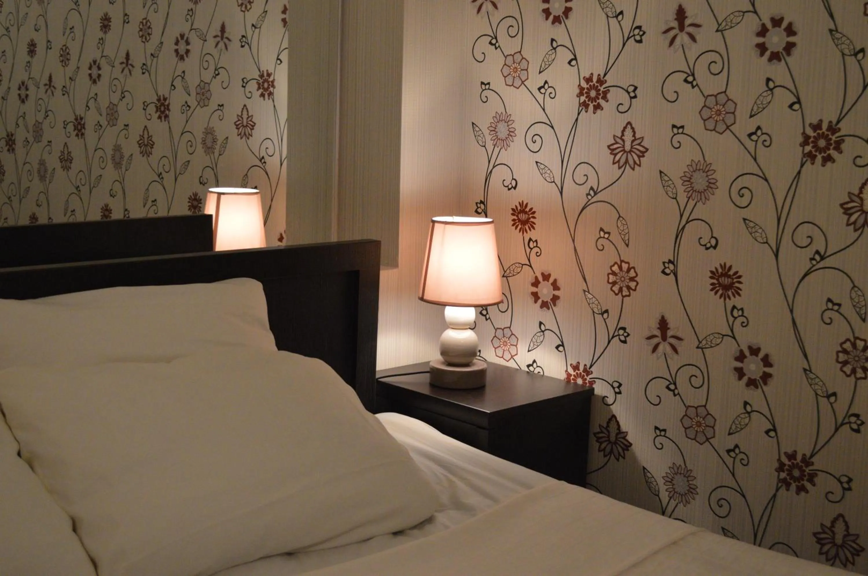 Decorative detail, Bed in Georgian Guest House on Asatiani