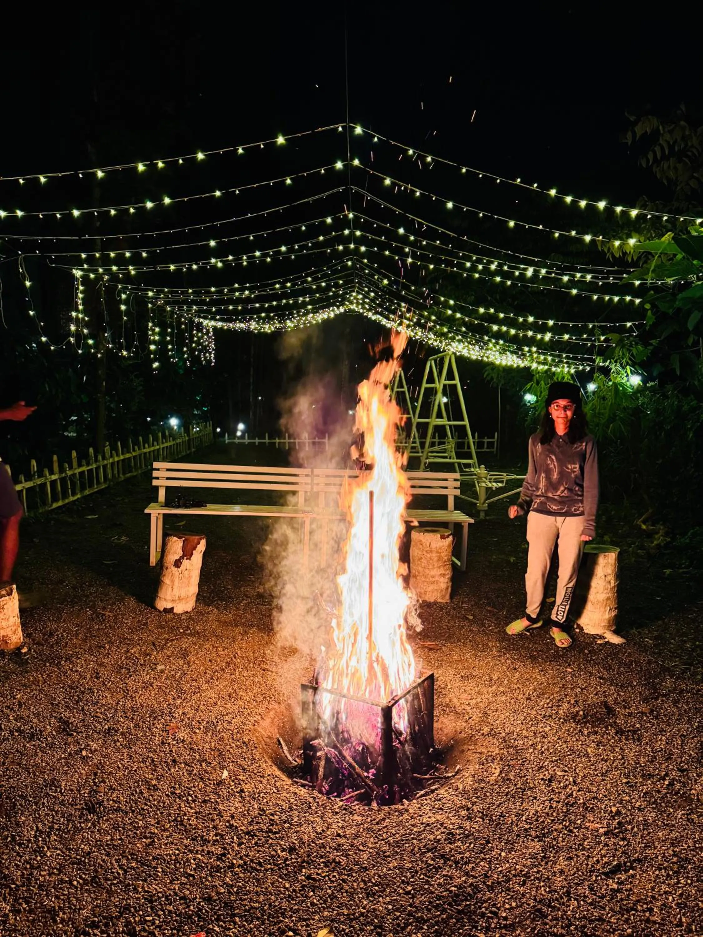 fireplace in Bay View Suites, Vythiri, Wayanad