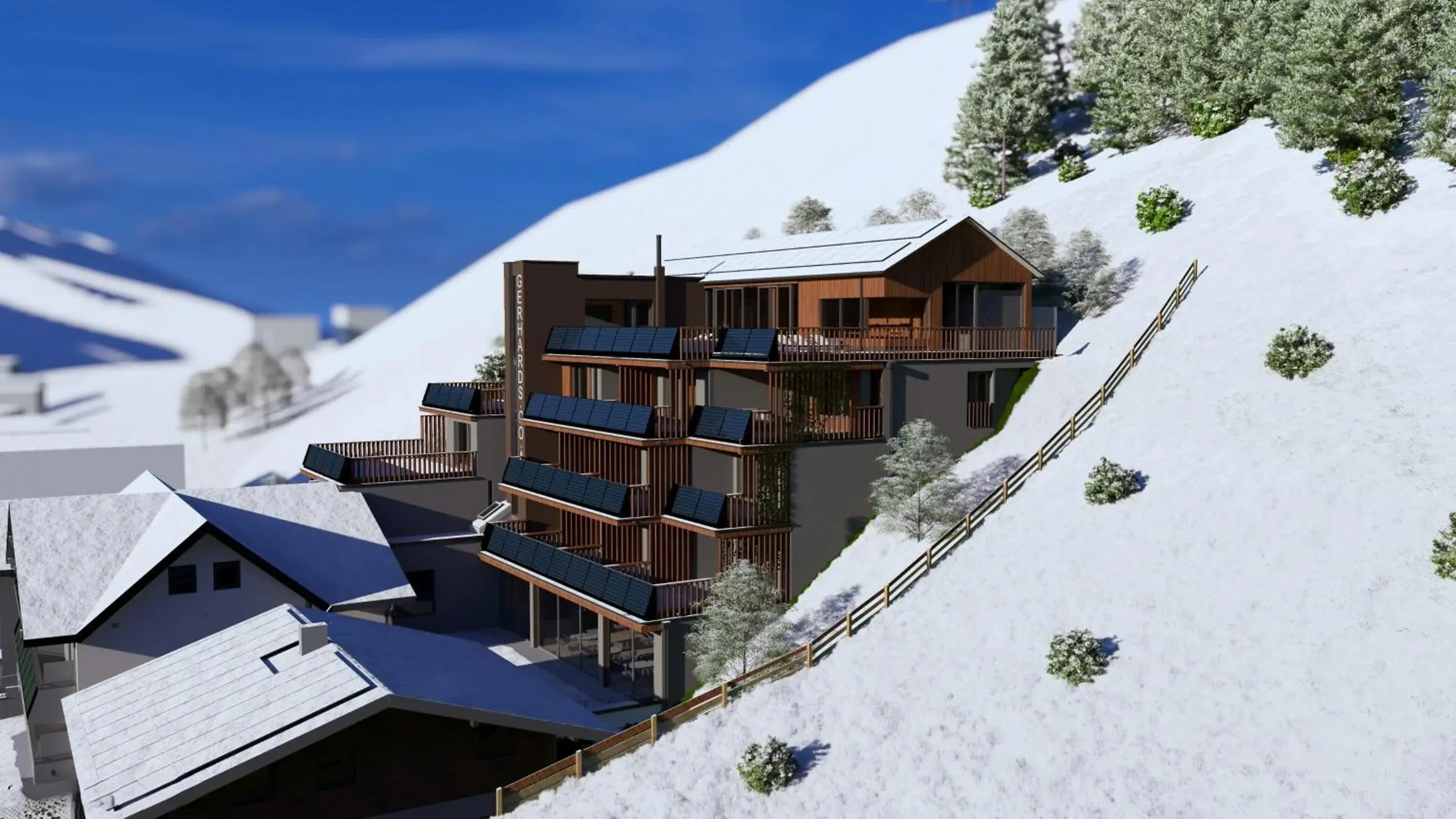 Property building in Goldhirsch Aparthotel Property building in Goldhirsch Aparthotel