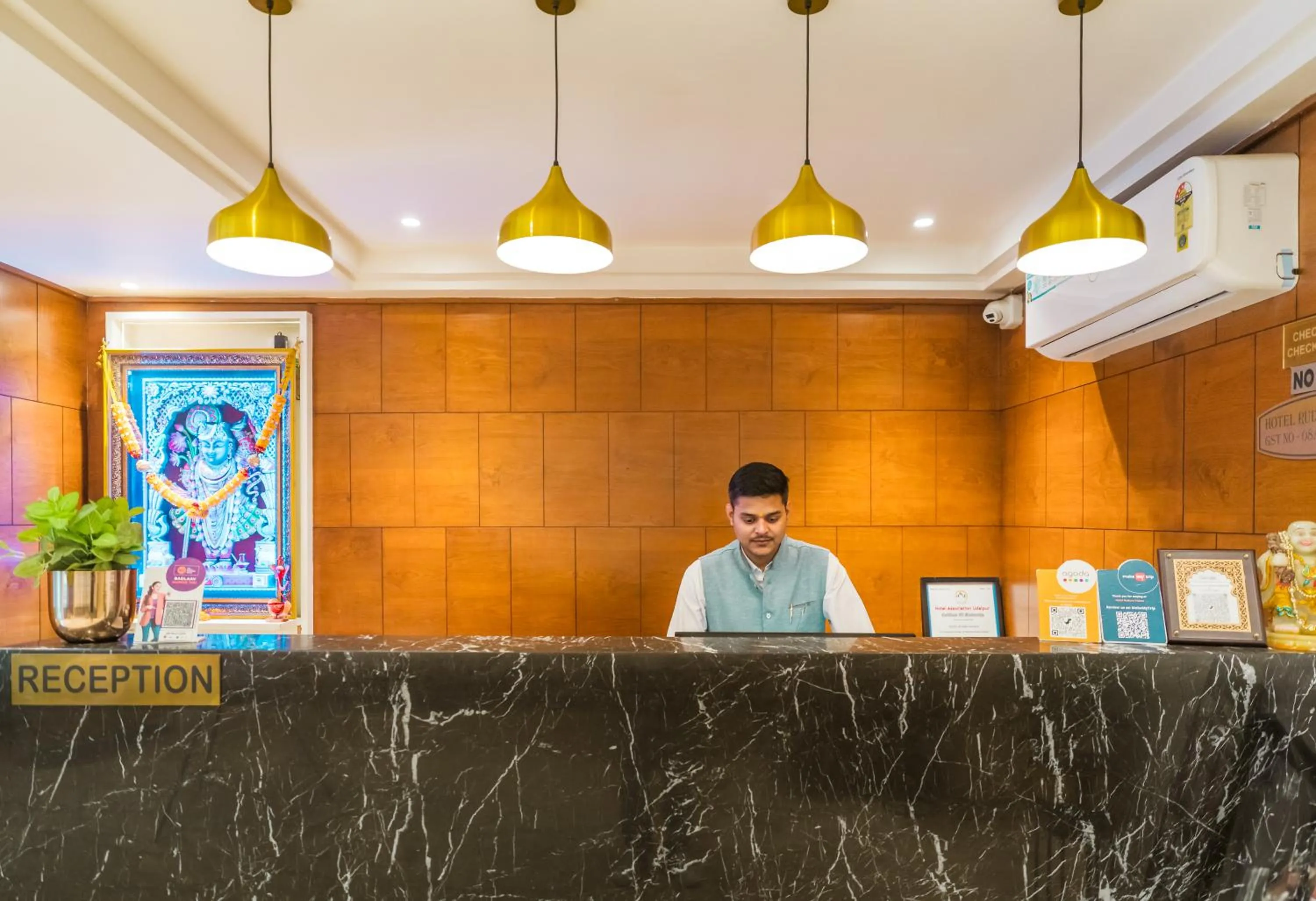 Lobby or reception in Hotel Rudura Palace