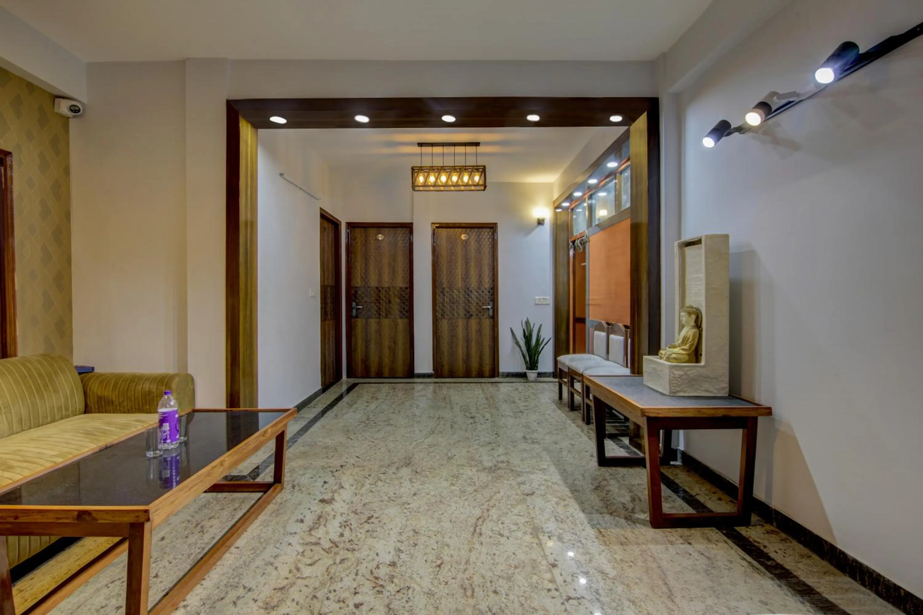 Seating area in Treebo Sai Village, Manesar