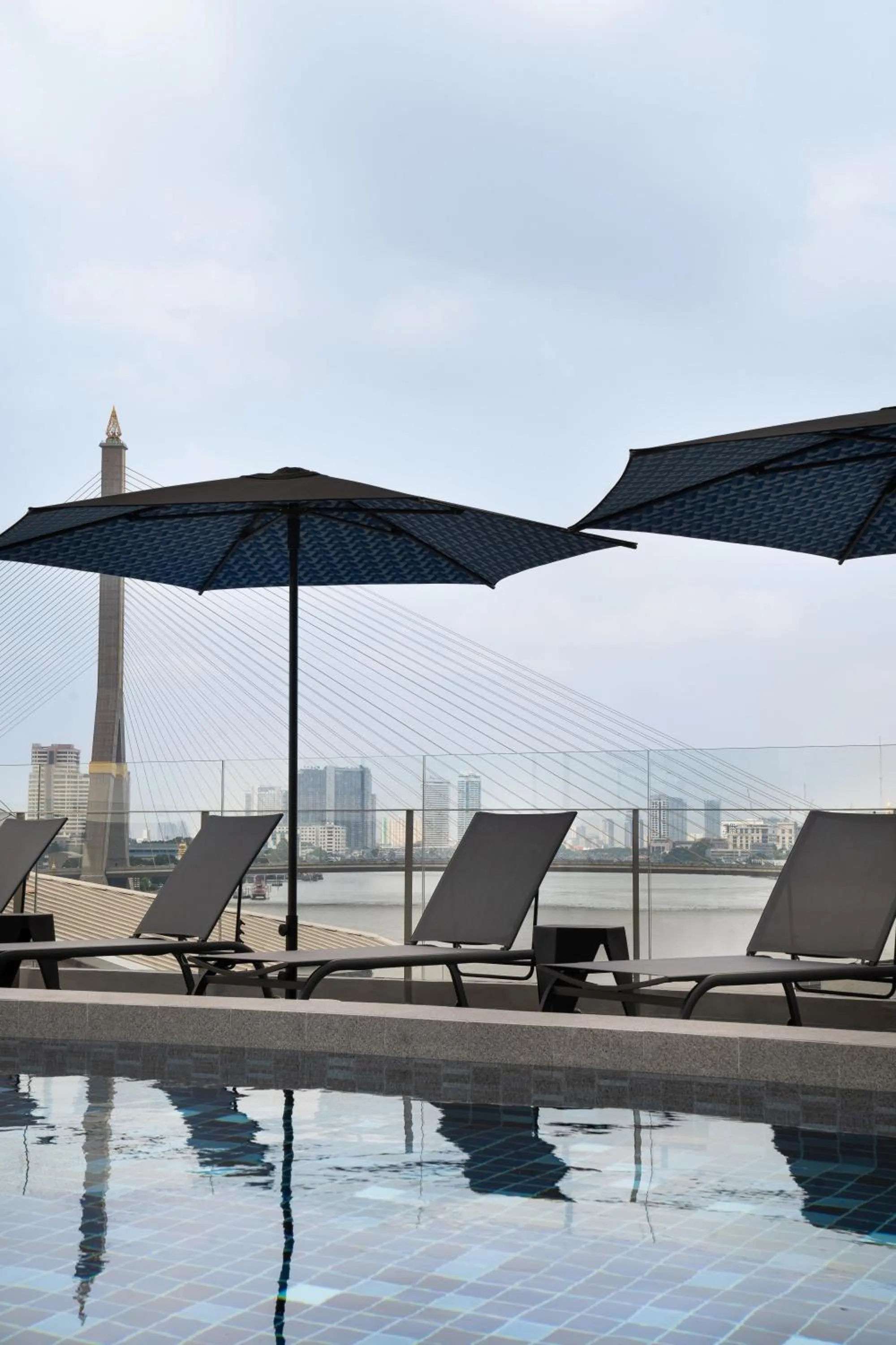 Swimming pool in The StandardX, Bangkok Phra Arthit