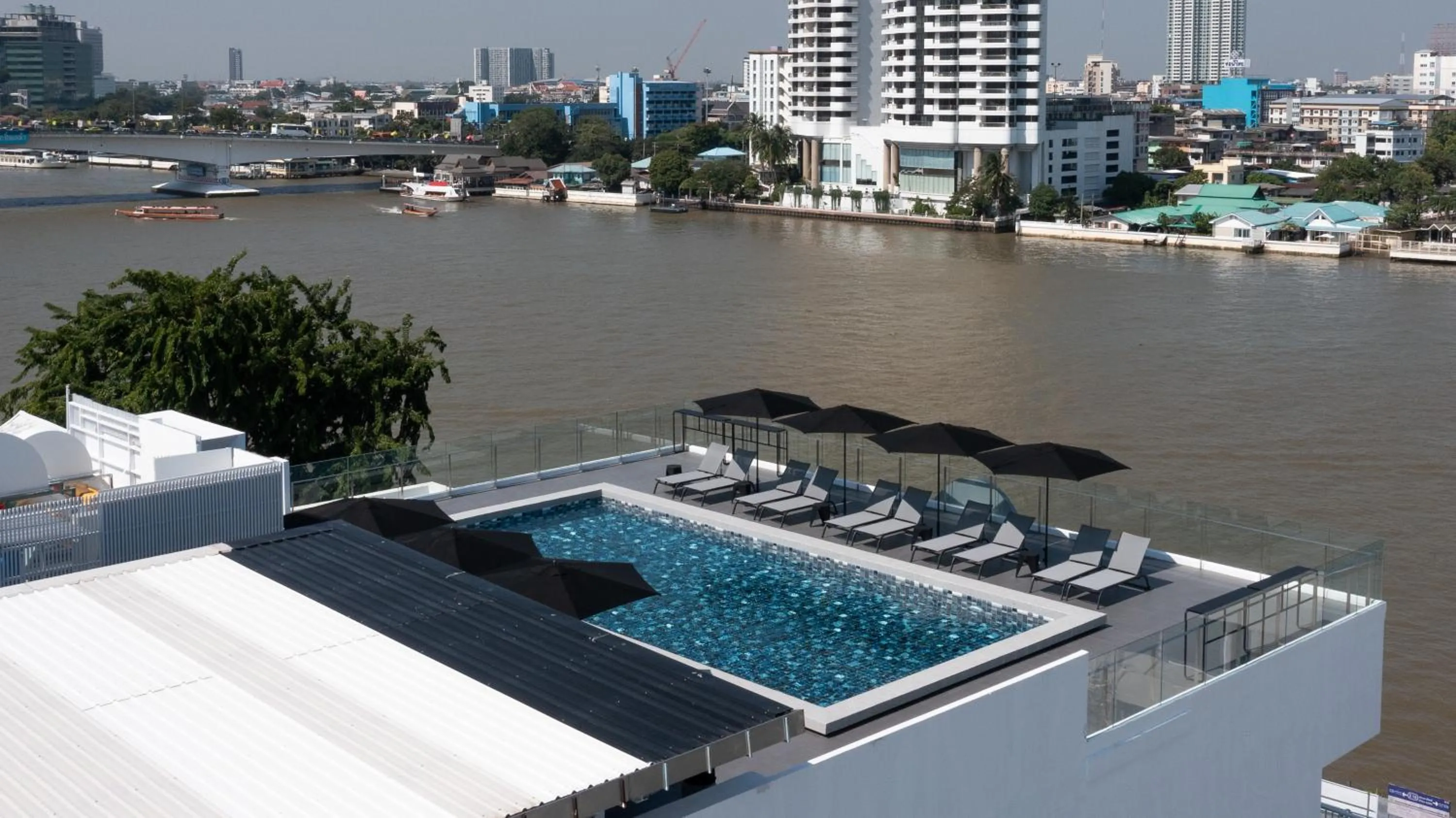 Swimming pool in The StandardX, Bangkok Phra Arthit