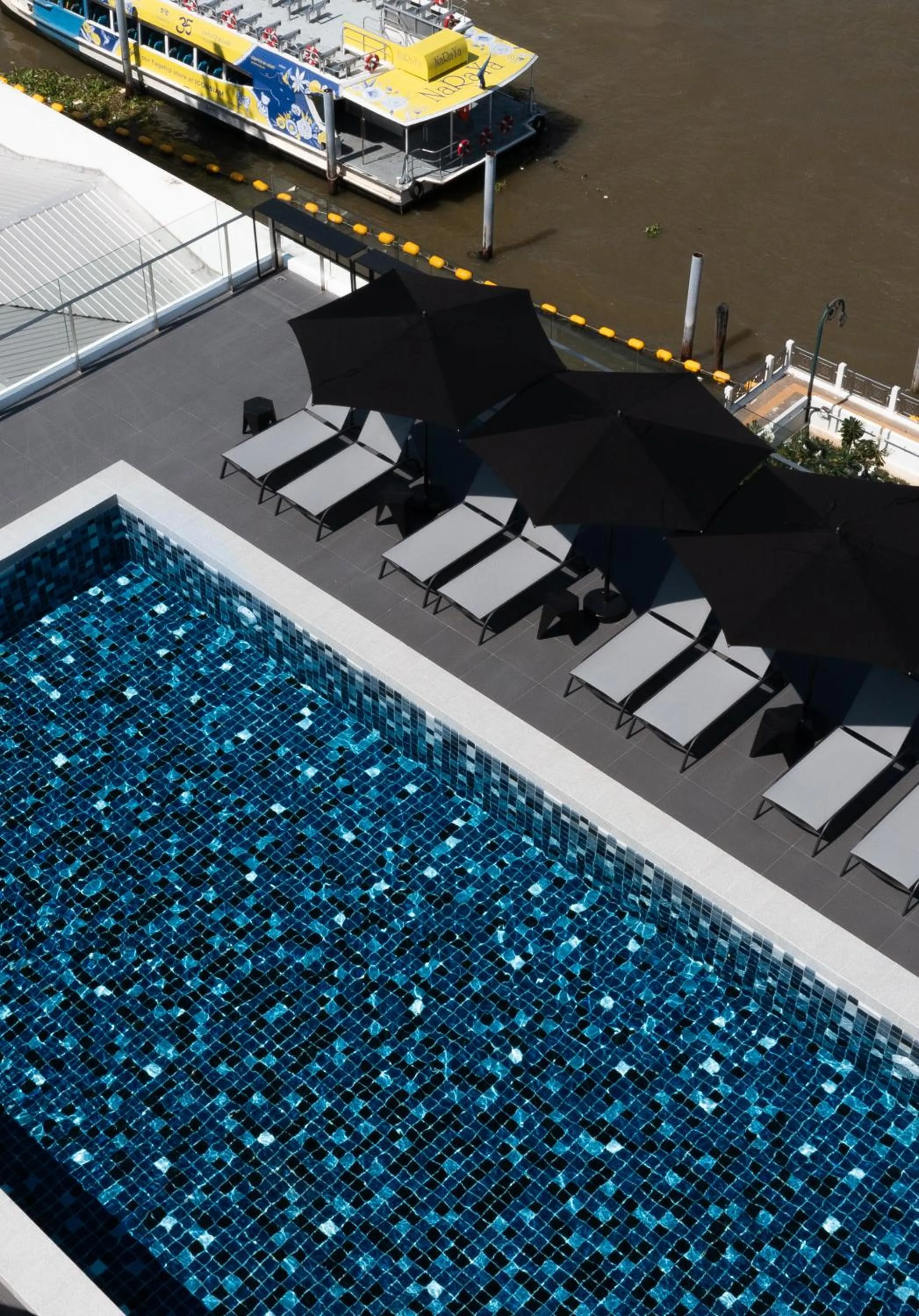 Swimming pool in The StandardX, Bangkok Phra Arthit