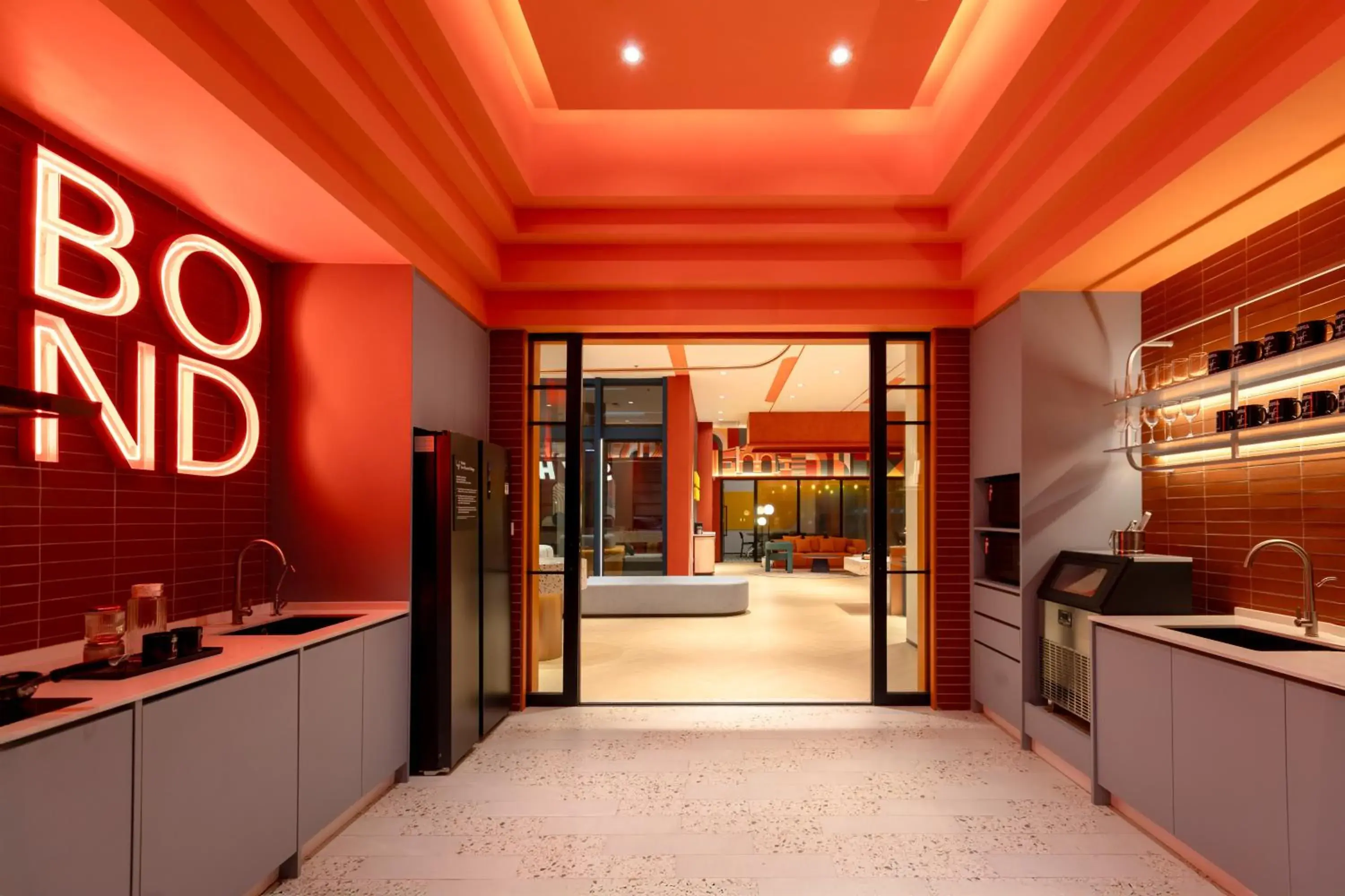 Communal kitchen in lyf Georgetown Penang Communal kitchen in lyf Georgetown Penang