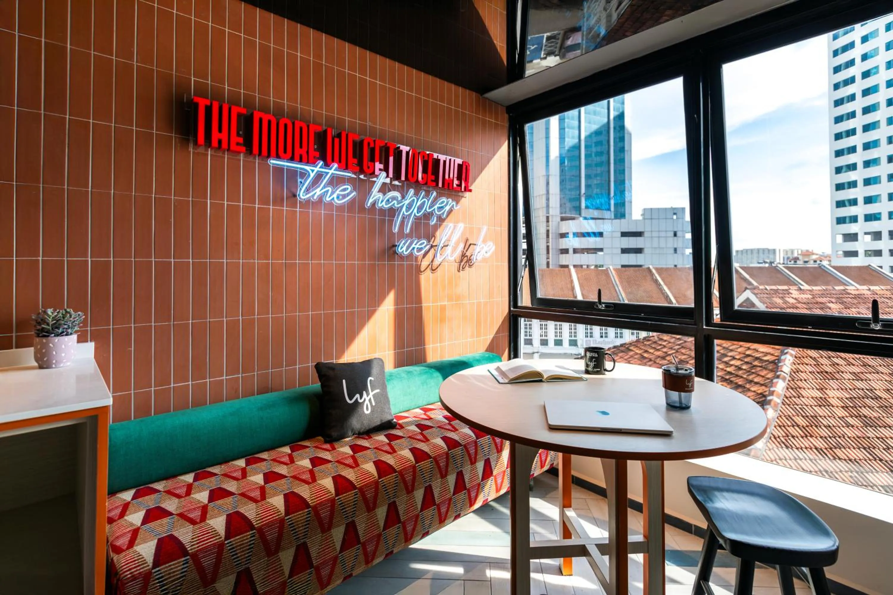 Communal lounge/ TV room in lyf Georgetown Penang