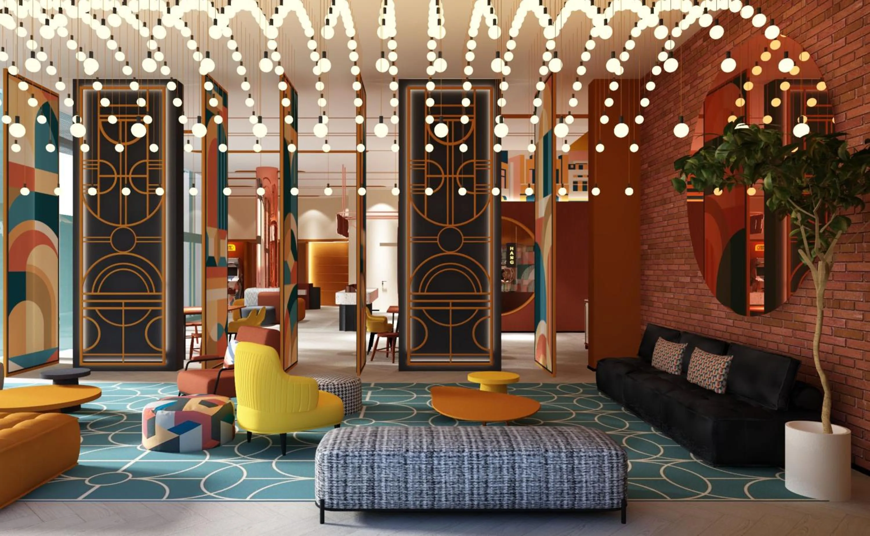 Communal lounge/ TV room in lyf Georgetown Penang