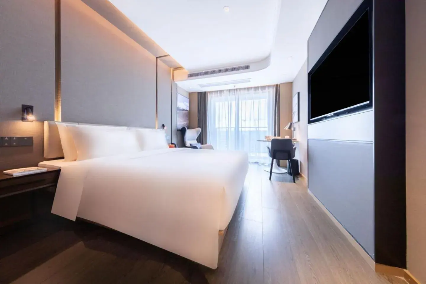 Bed in Atour Hotel Shenzhen Guangming Science City Zhengda City Bed in Atour Hotel Shenzhen Guangming Science City Zhengda City