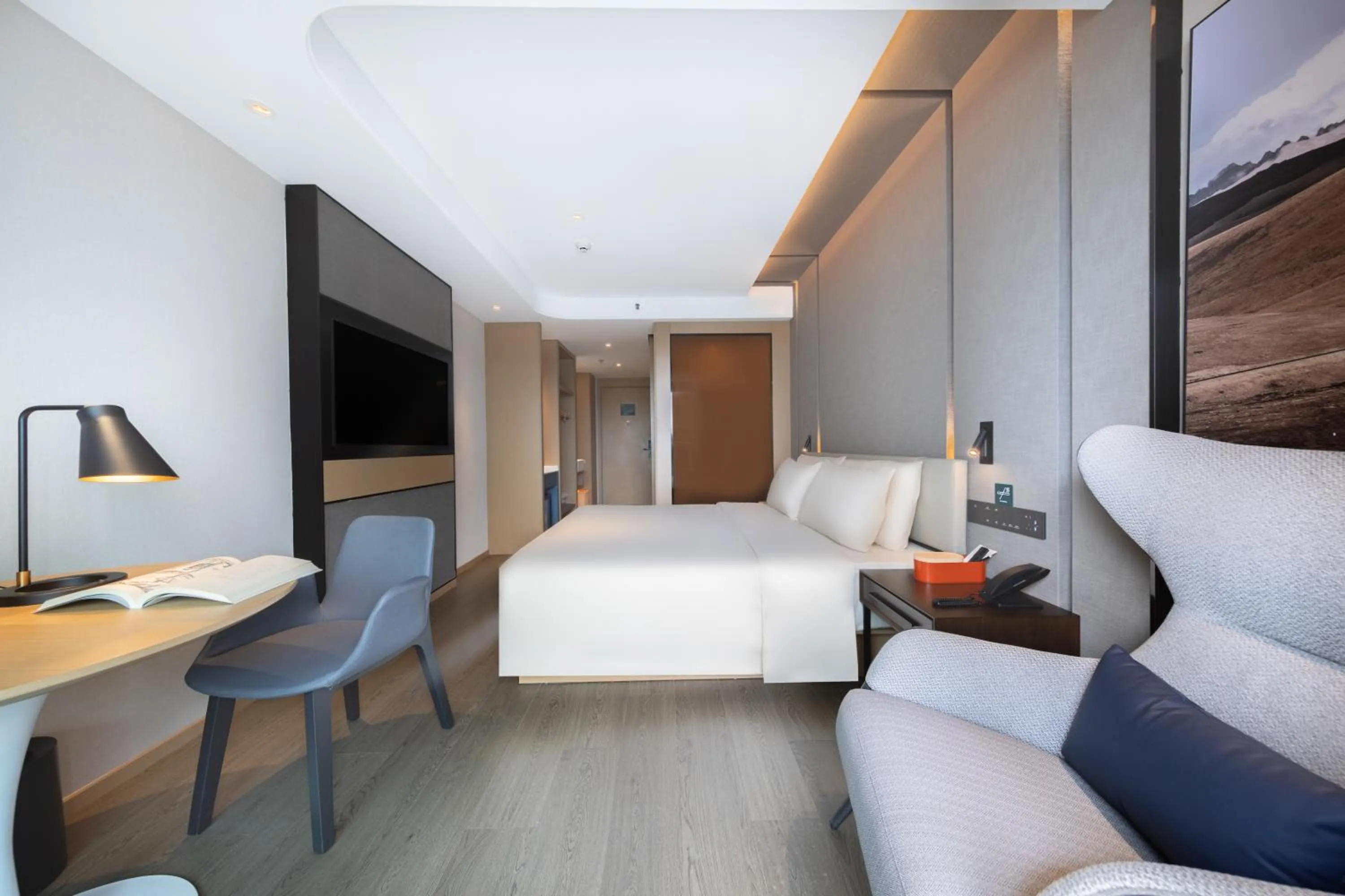 Bed in Atour Hotel Shenzhen Guangming Science City Zhengda City