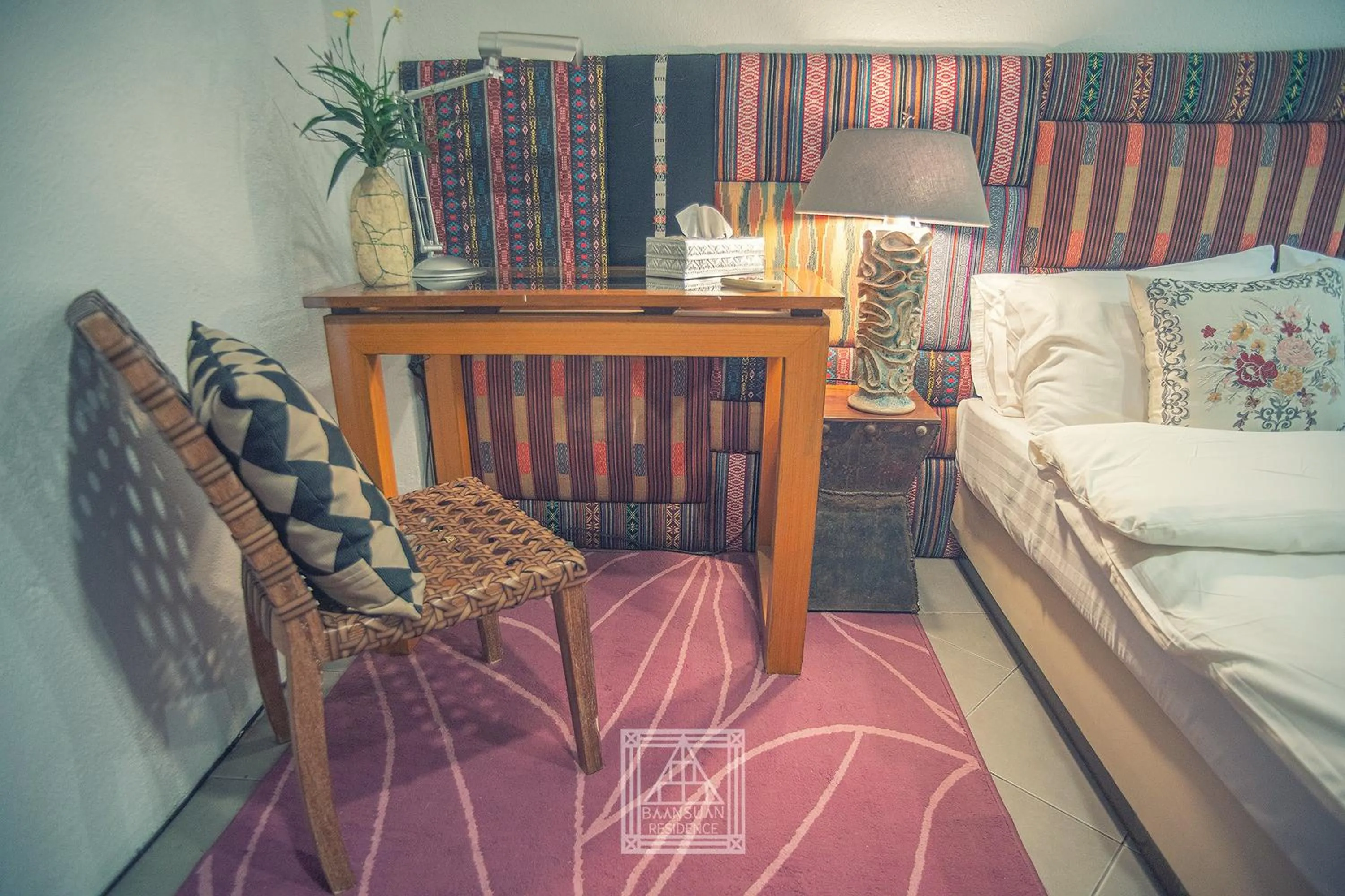 Bed in Baan Suan Residence เฮือนพักบ้านสวน