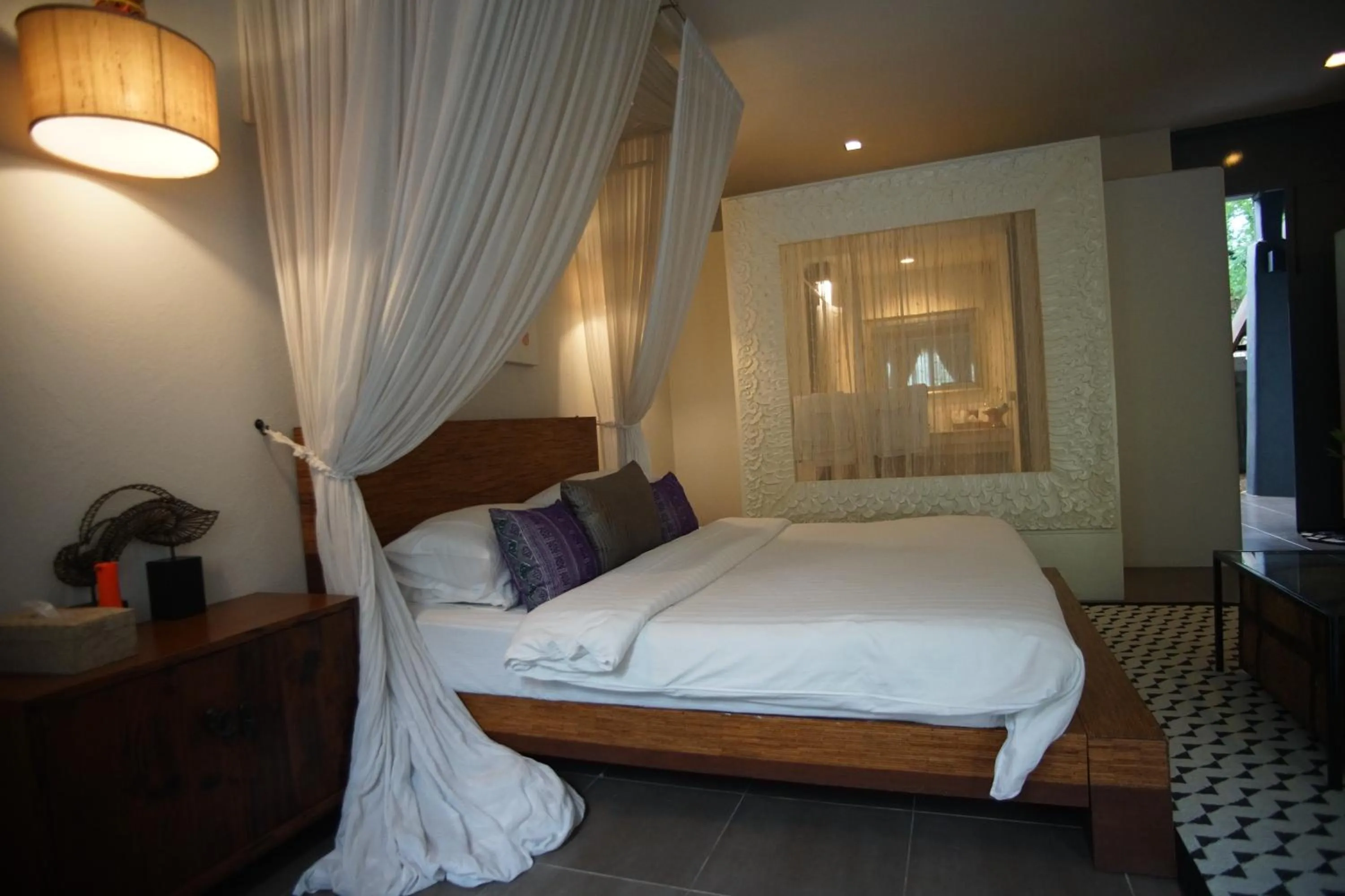 Bed in Baan Suan Residence เฮือนพักบ้านสวน
