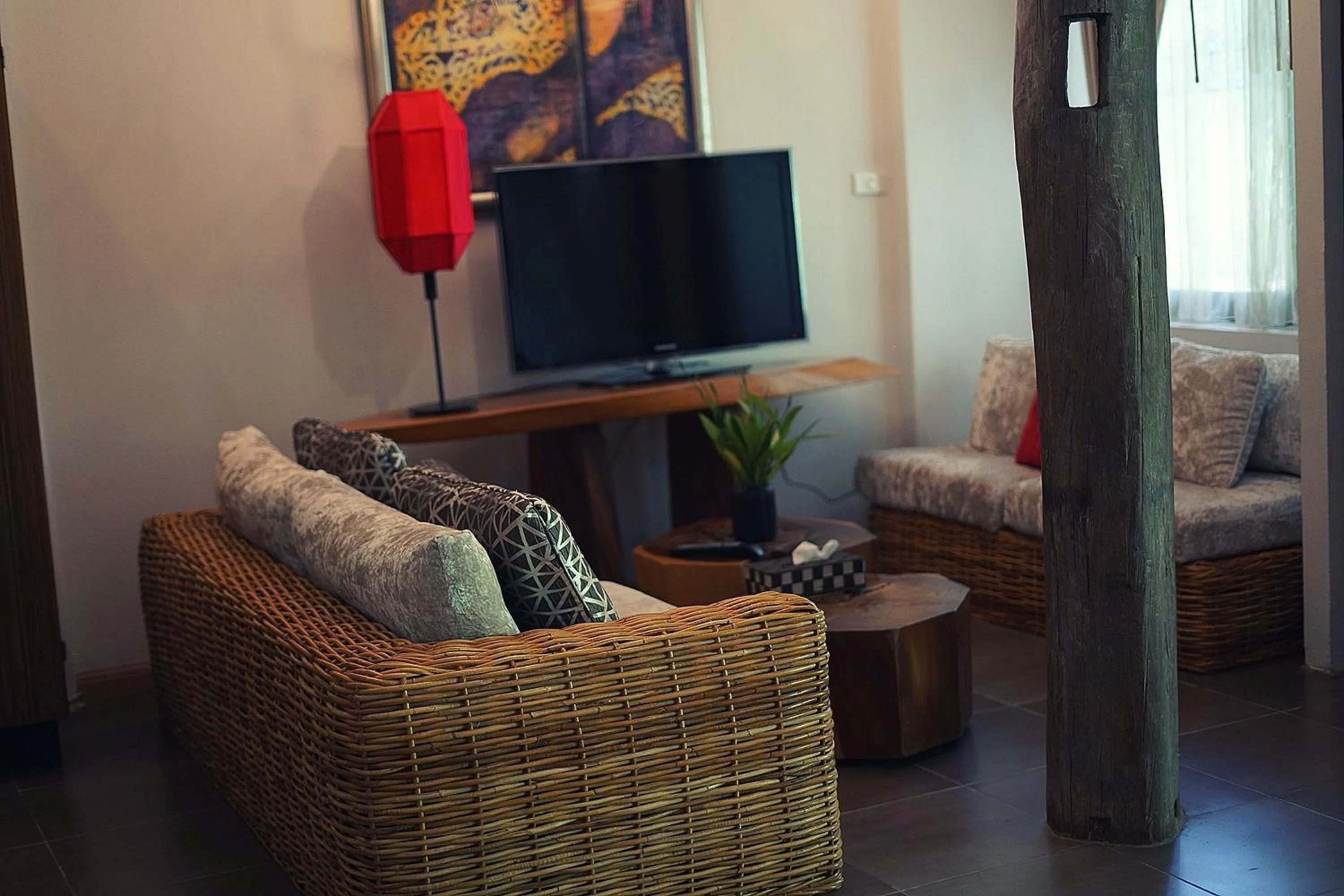 Seating area in Baan Suan Residence เฮือนพักบ้านสวน