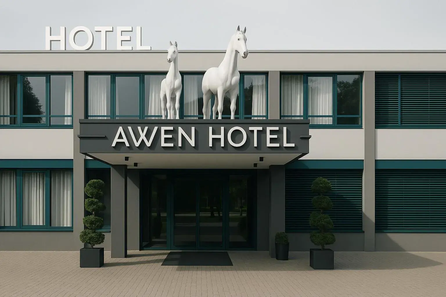 Property building in Awen Hotel Vechta Property building in Awen Hotel Vechta