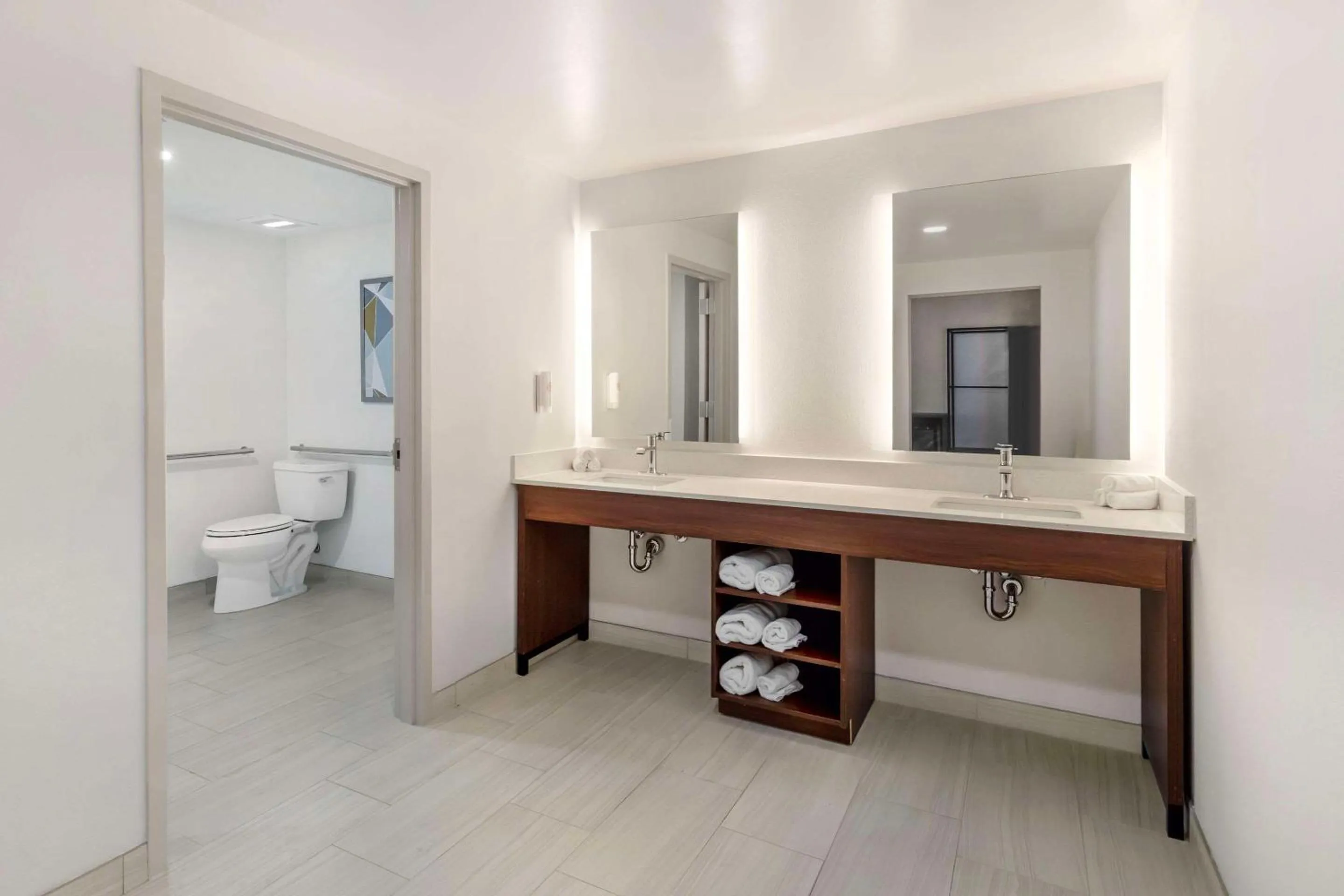 Bathroom in Comfort Suites Titusville near Kennedy Space Center