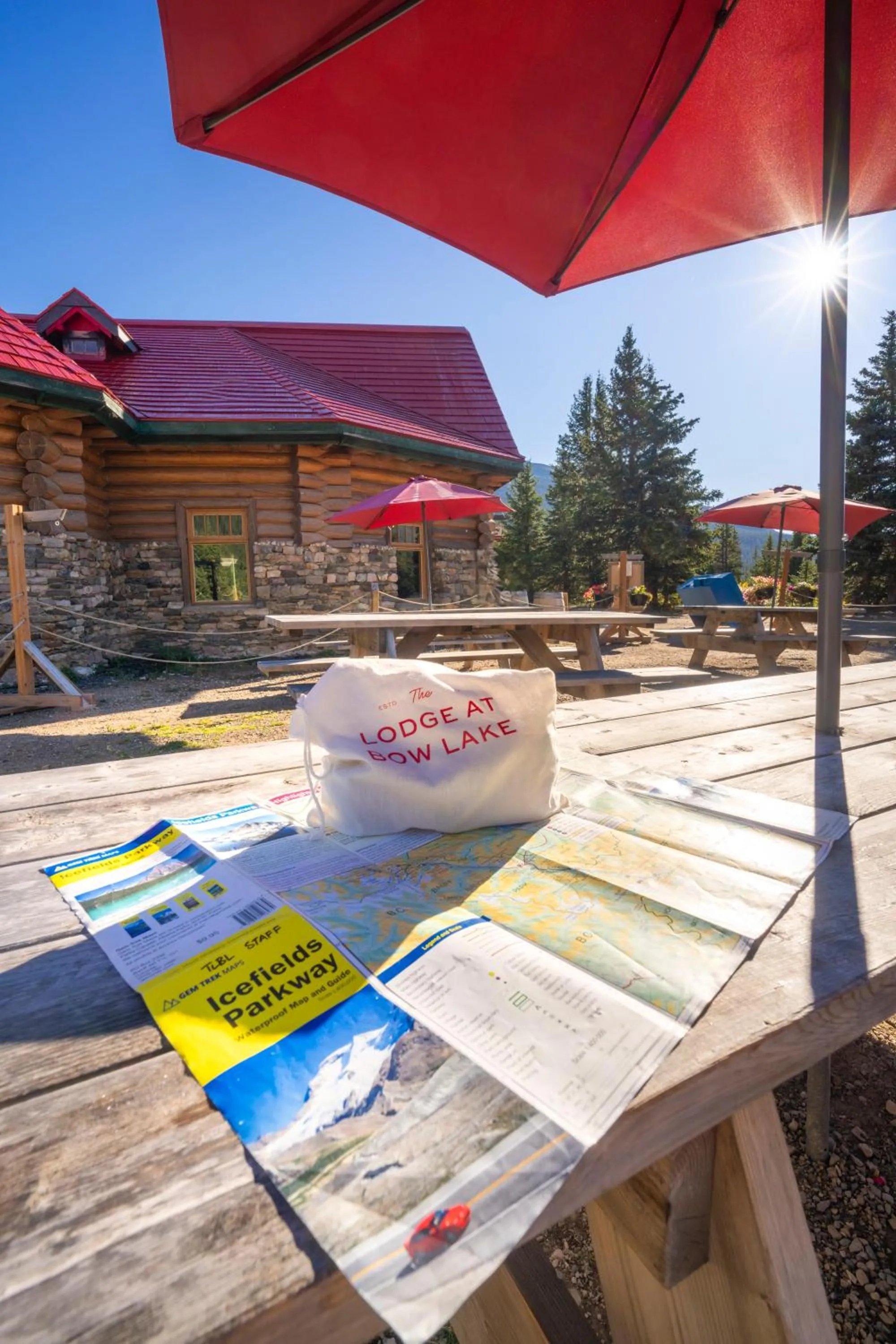 Patio in The Lodge at Bow Lake