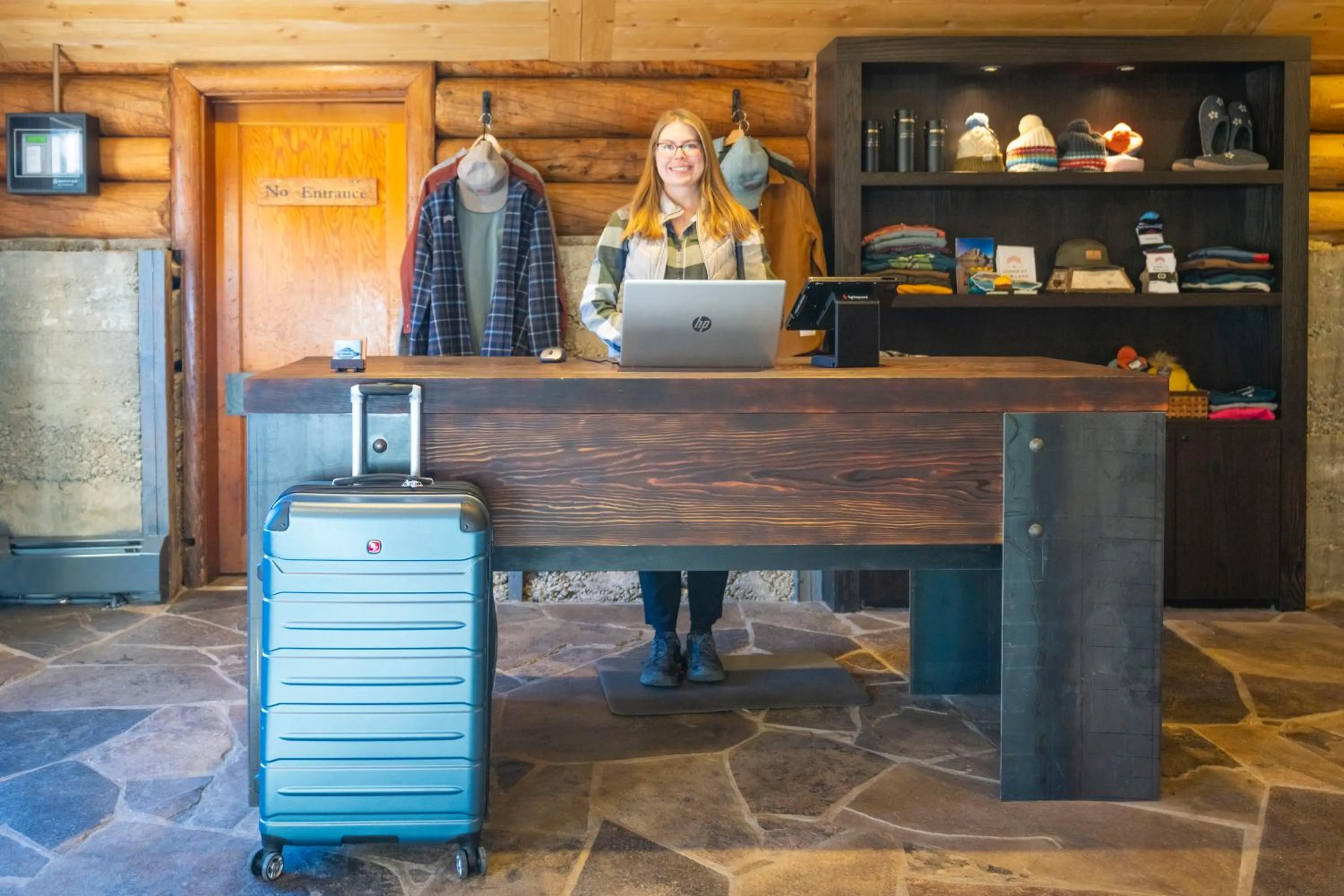 Lobby or reception in The Lodge at Bow Lake