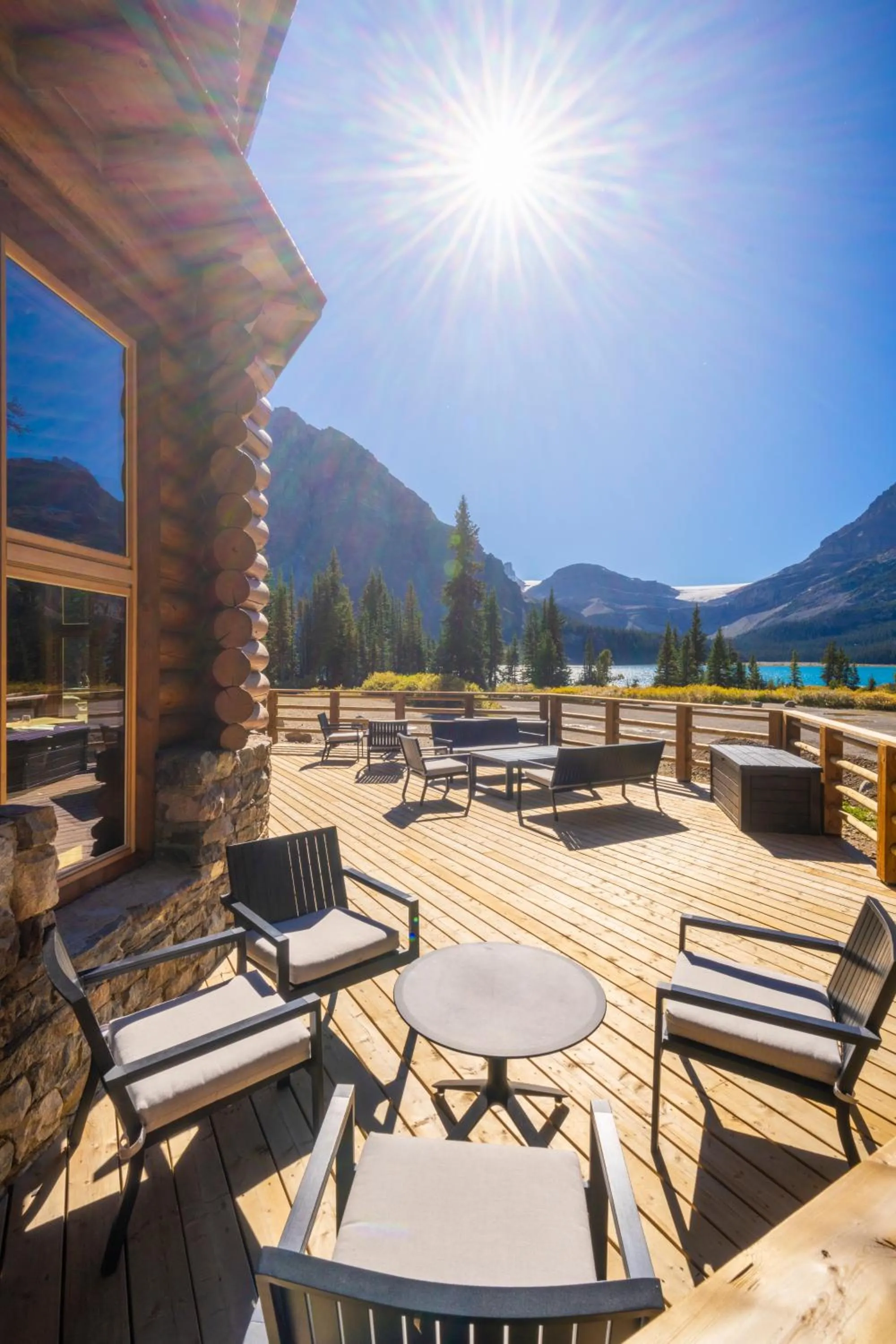 Patio in The Lodge at Bow Lake